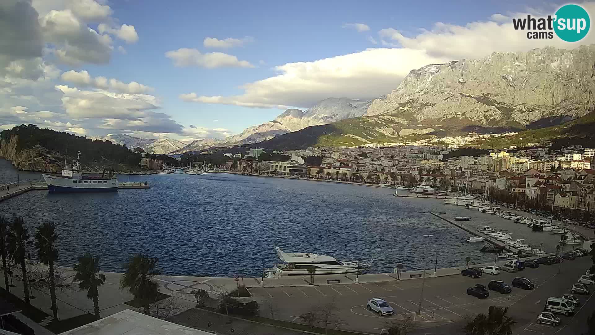 Webcam Makarska promenade de bord de mer