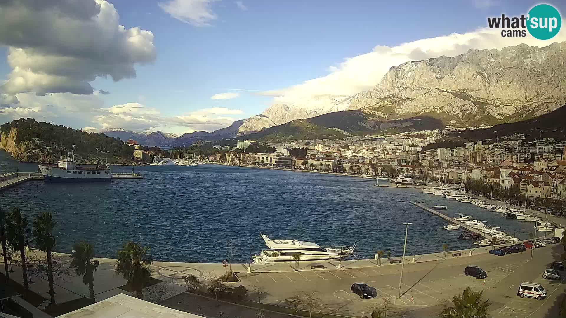 Webcam Makarska promenade de bord de mer