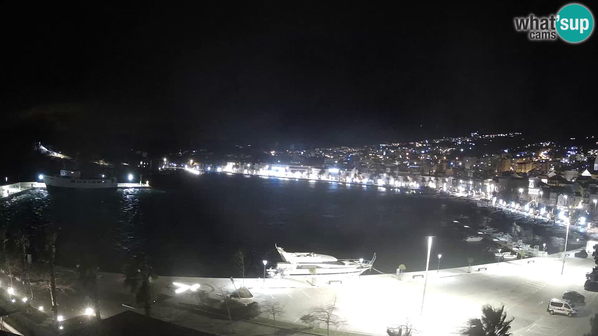 Webcam Makarska promenade de bord de mer