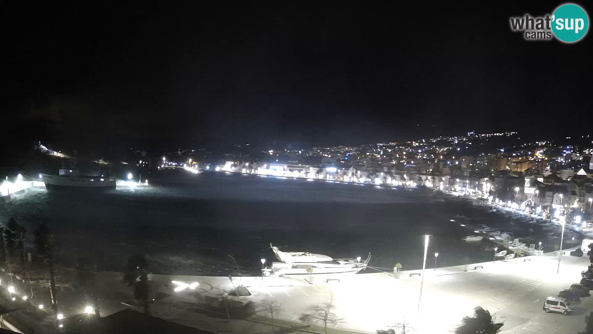 Webcam Makarska promenade de bord de mer