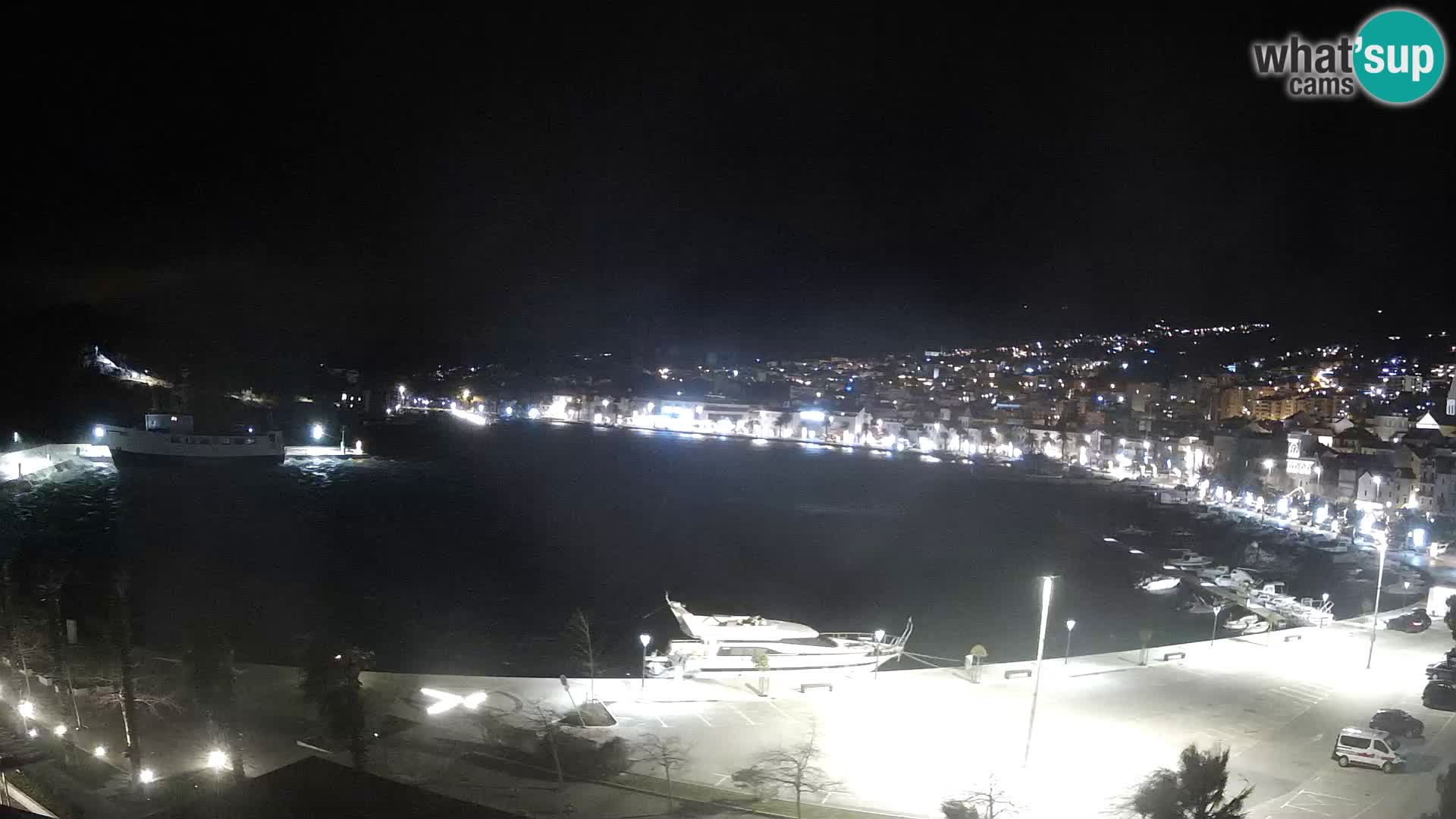 Webcam Makarska promenade de bord de mer