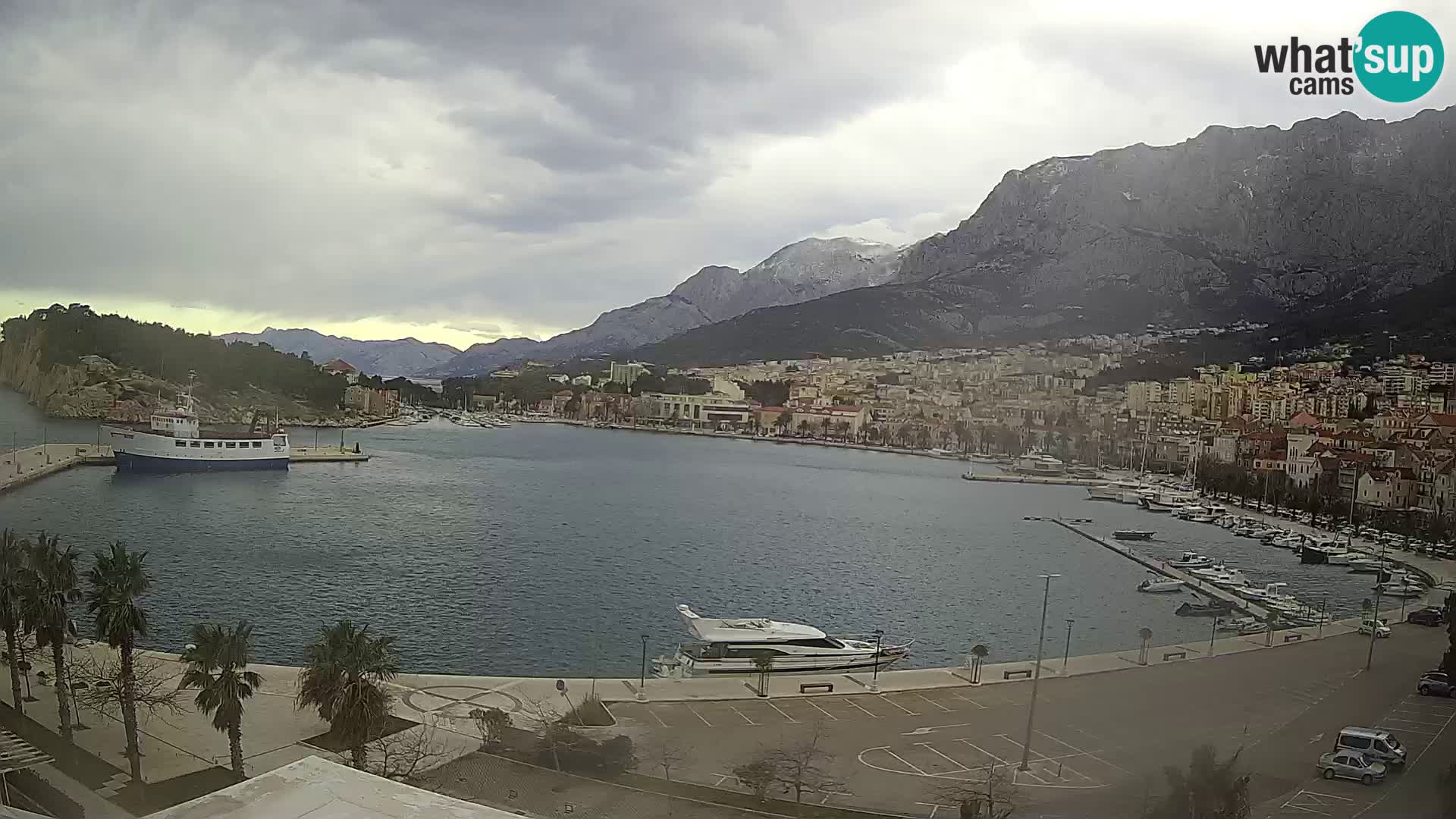 Webcam Makarska promenade de bord de mer