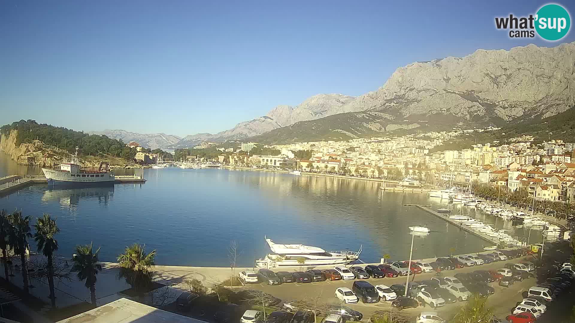 Webcam Makarska promenade de bord de mer