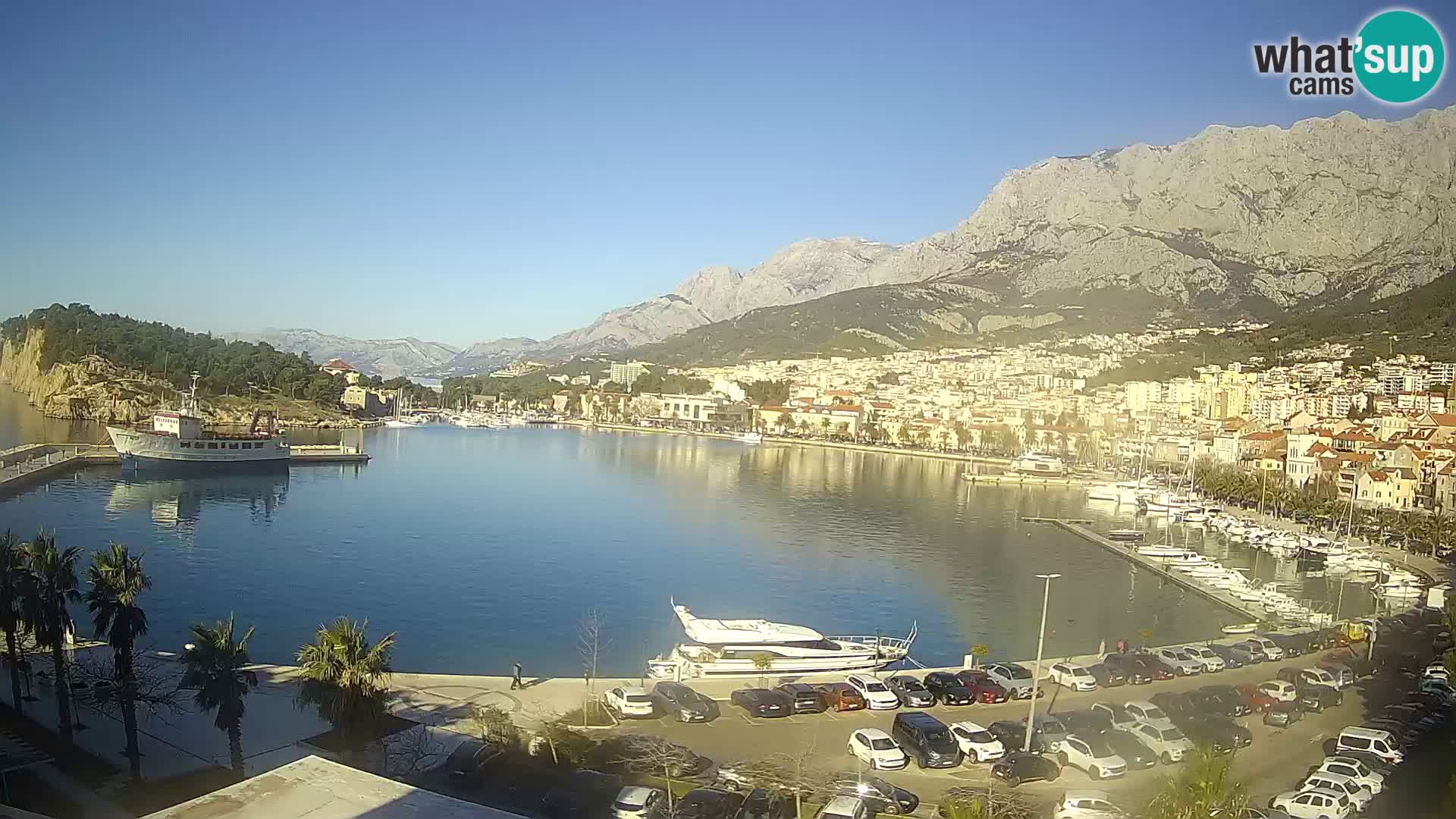 Webcam Makarska ‘s seaside promenade