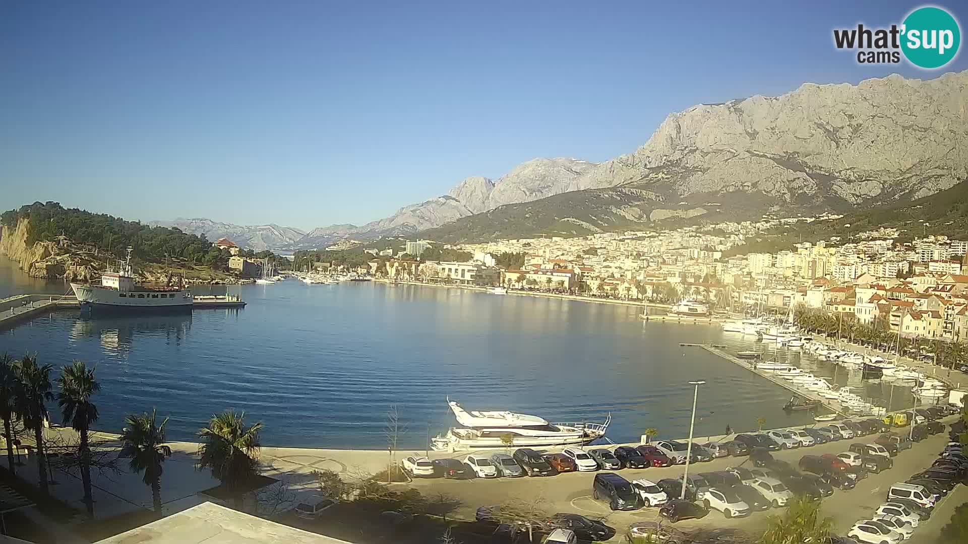 Webcam Makarska ‘s seaside promenade