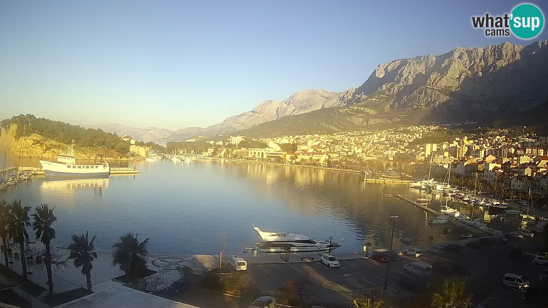 Webcam Makarska promenade de bord de mer