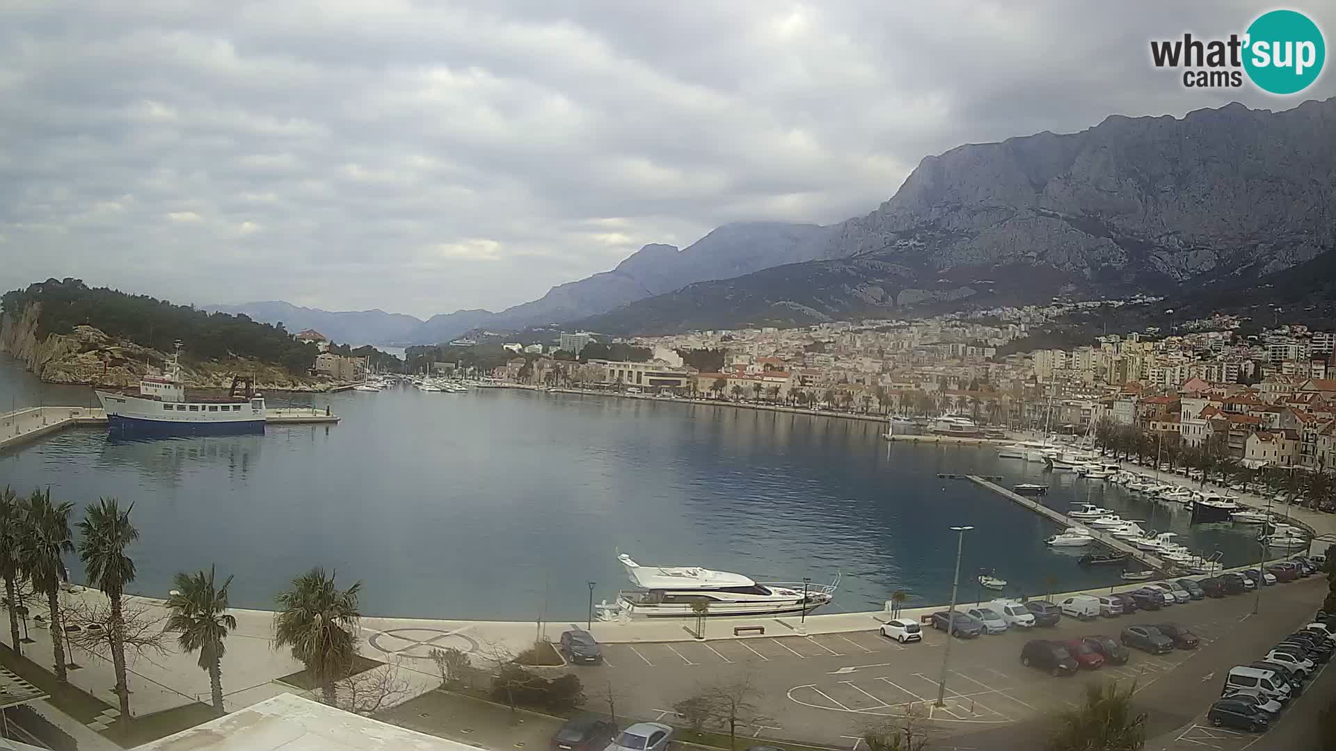 Webcam Makarska promenade de bord de mer