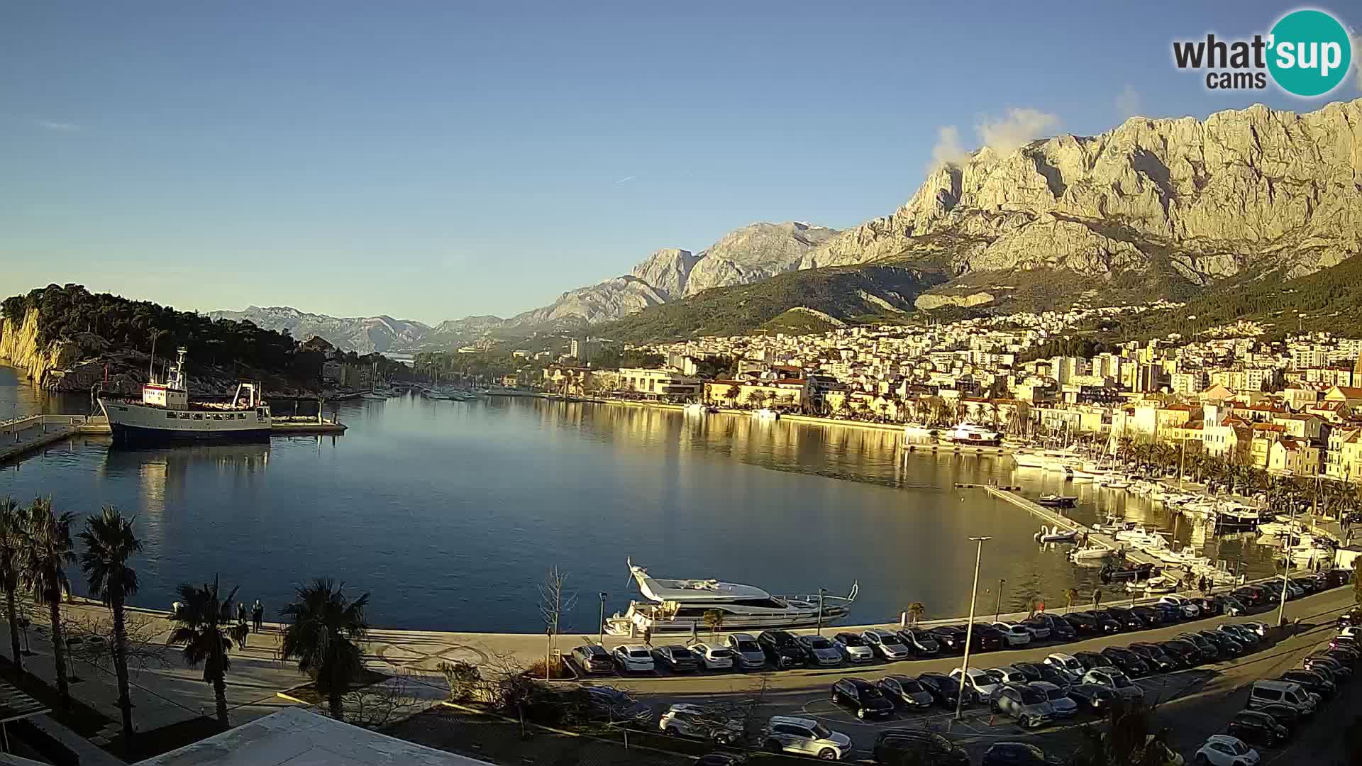 Webcam Makarska promenade de bord de mer