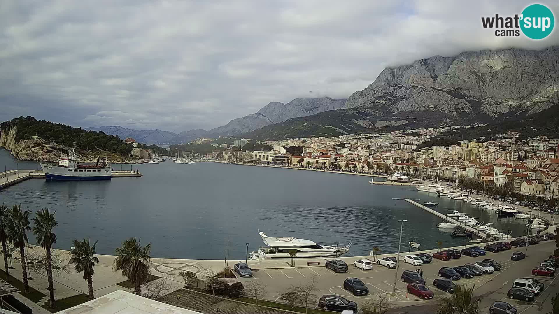 Webcam Makarska promenade de bord de mer