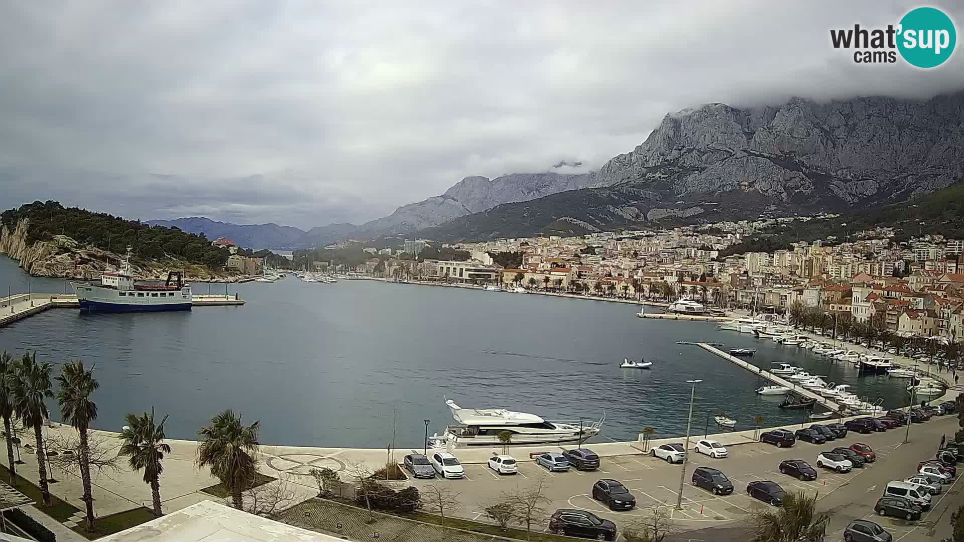 Webcam Makarska promenade de bord de mer