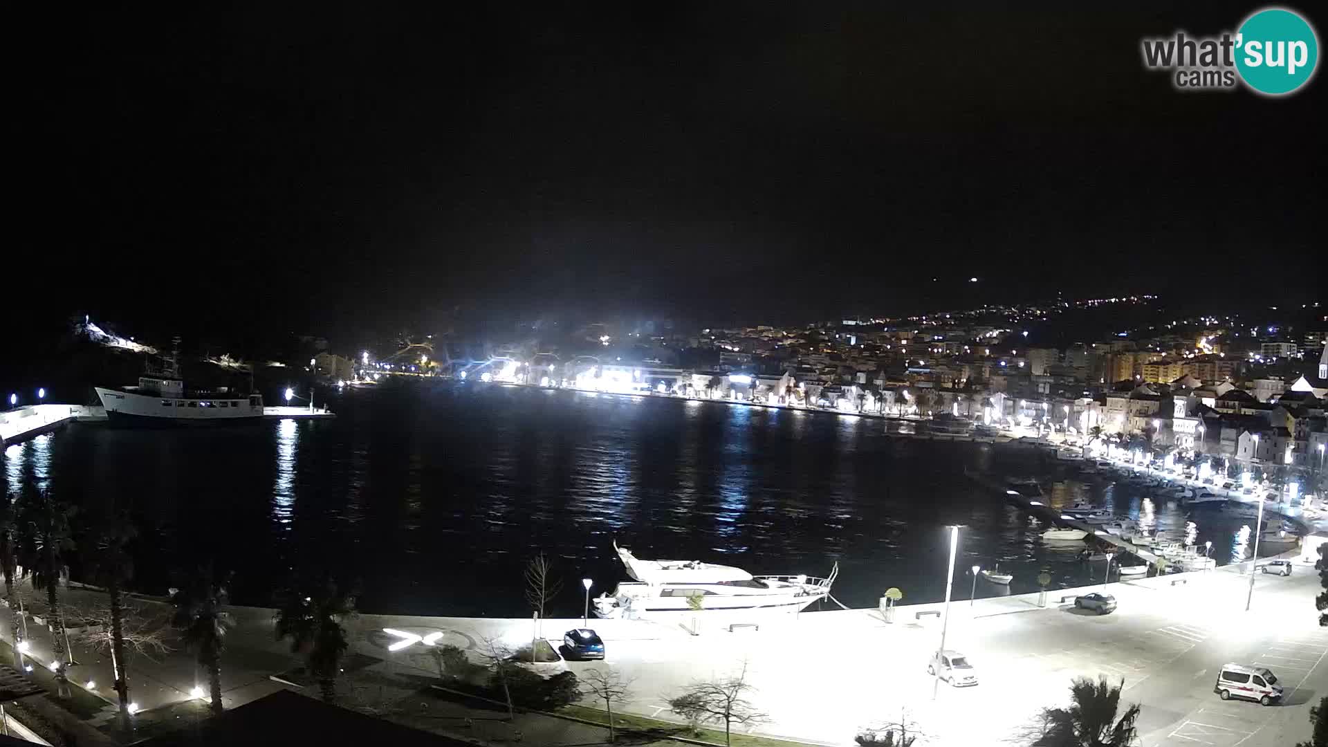 Webcam Makarska promenade de bord de mer