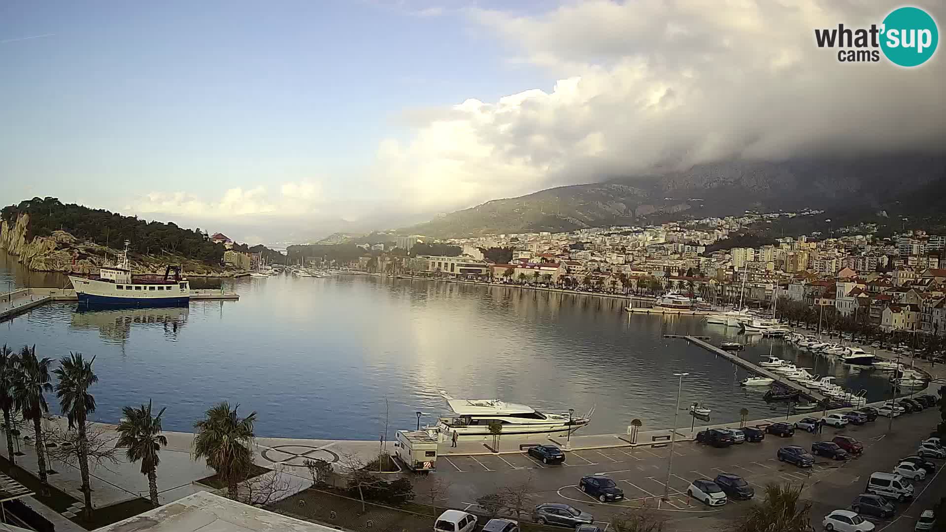 Webcam Makarska promenade de bord de mer