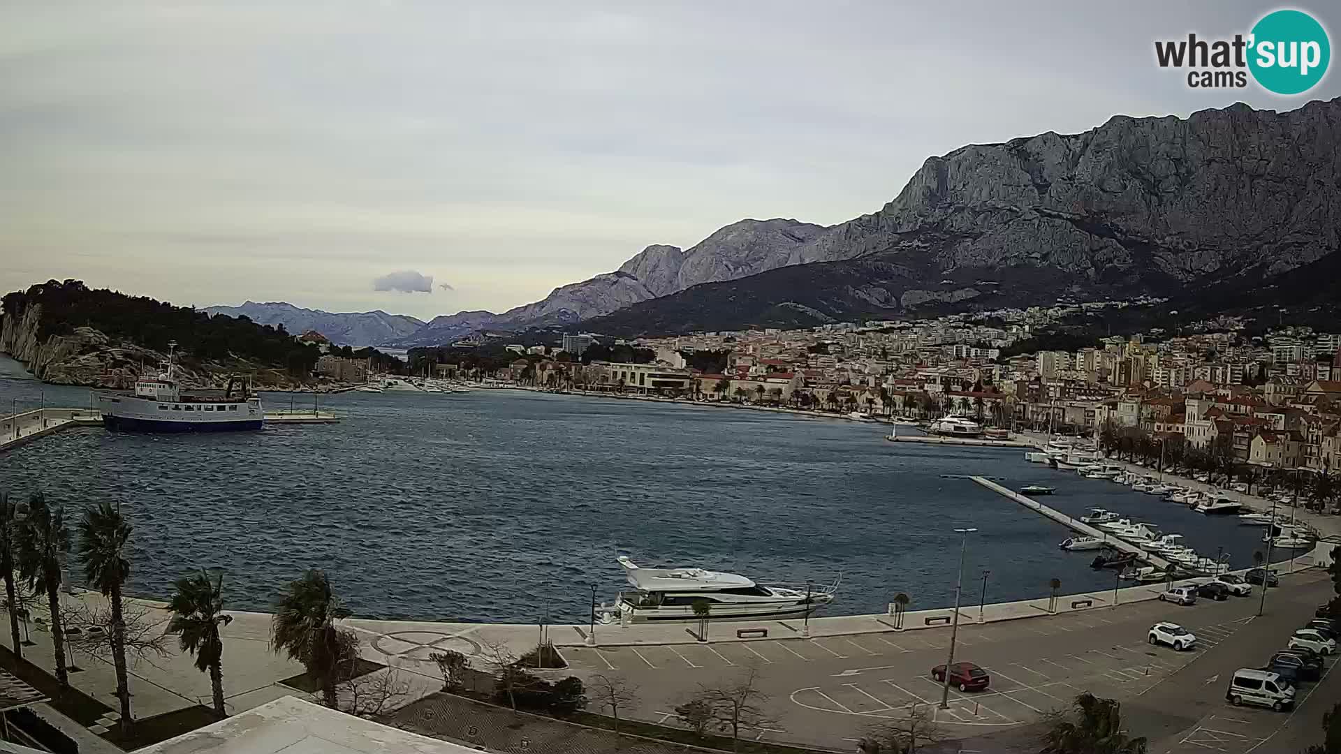 Webcam Makarska promenade de bord de mer