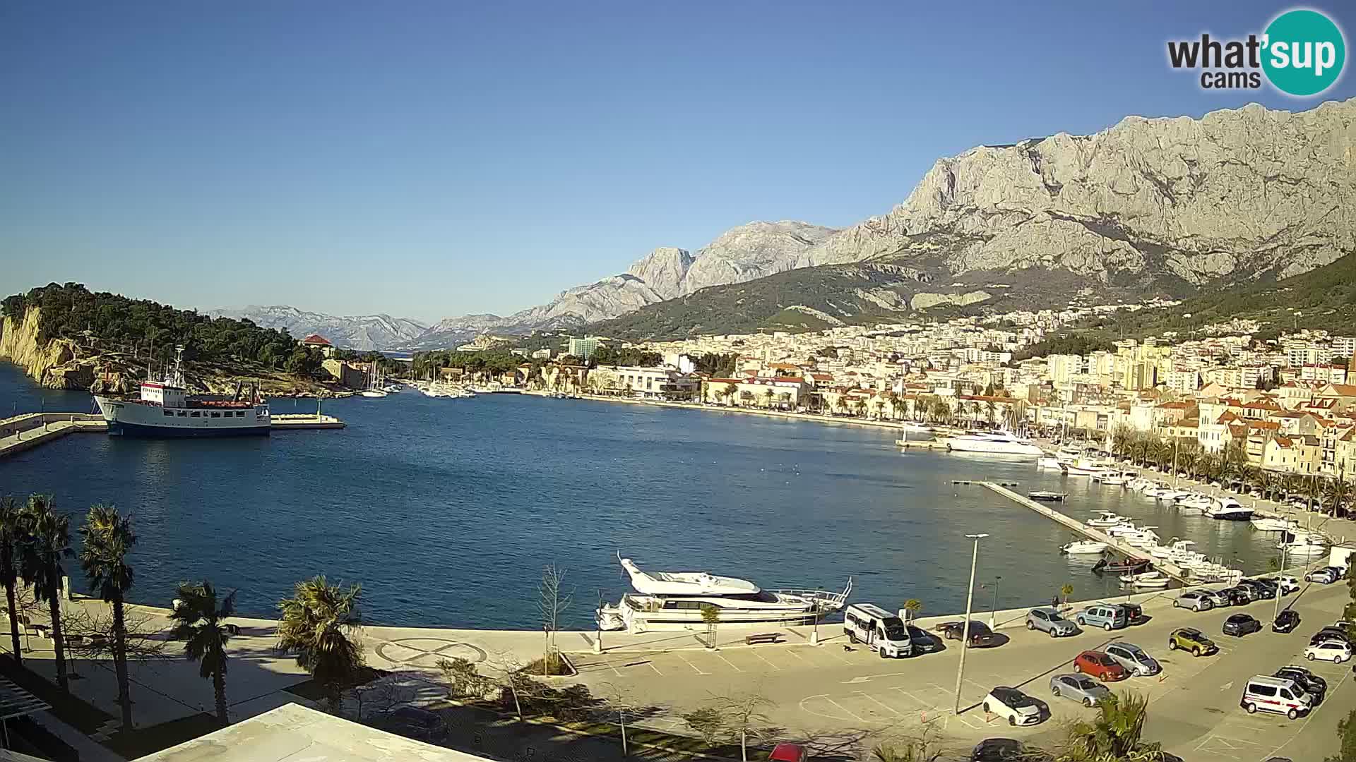 Webcam Makarska ‘s seaside promenade