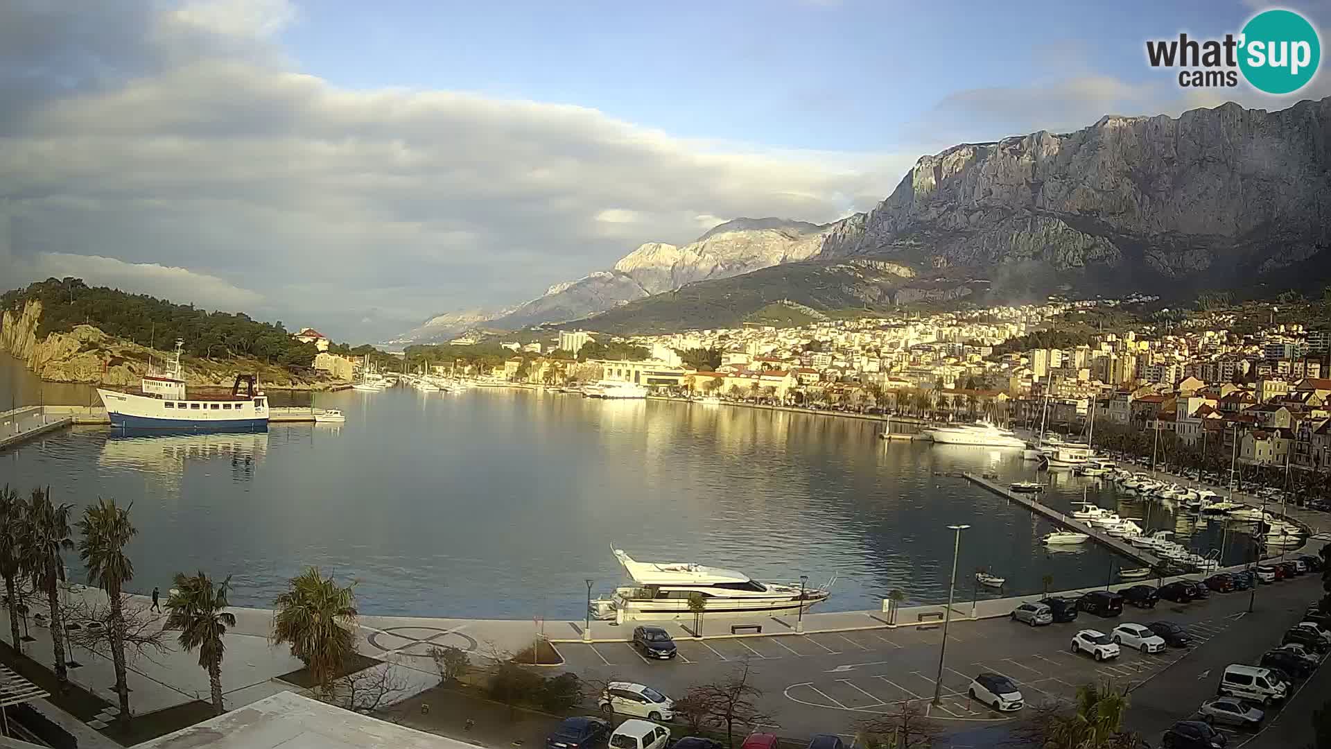 Webcam Makarska promenade de bord de mer