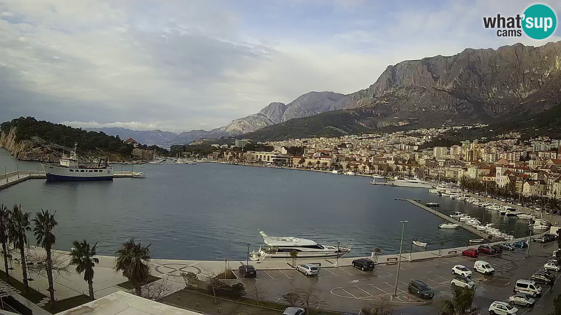 Webcam Makarska promenade de bord de mer