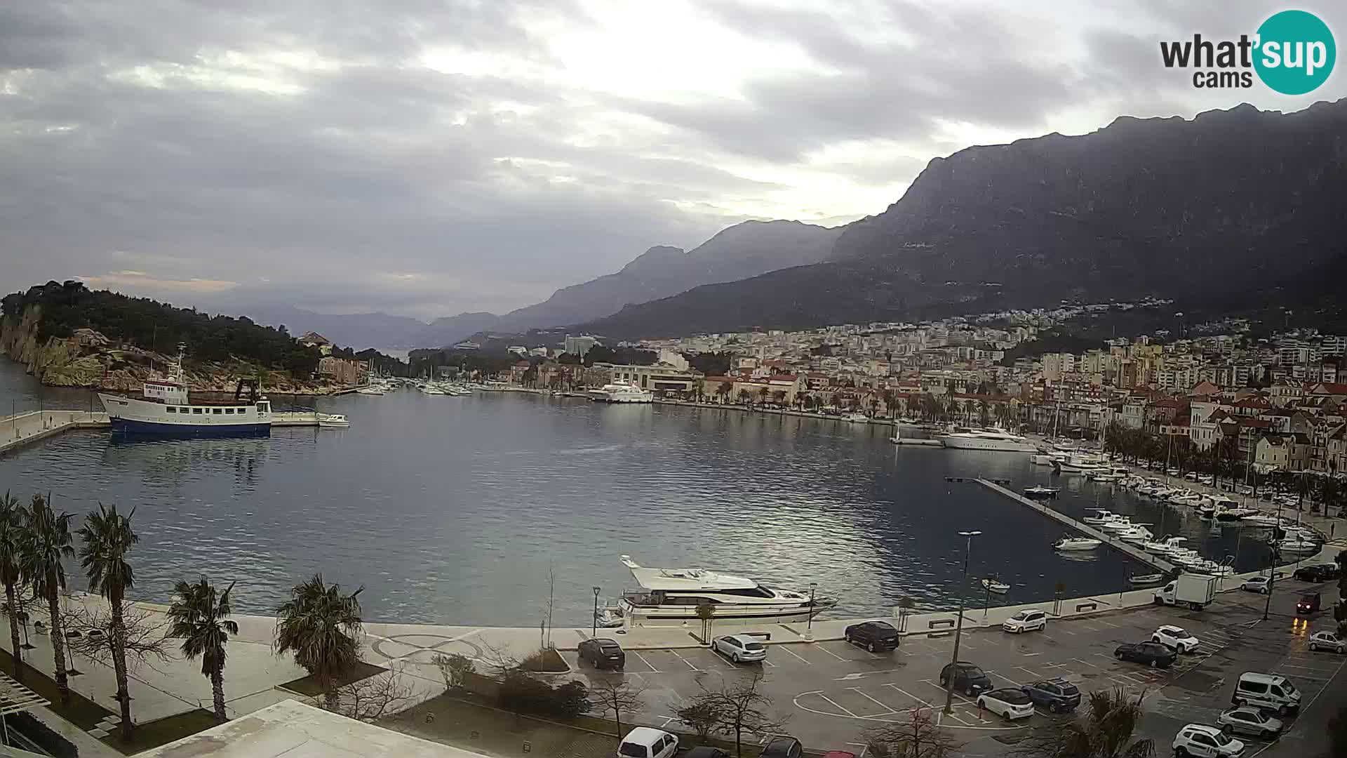 Webcam Makarska promenade de bord de mer