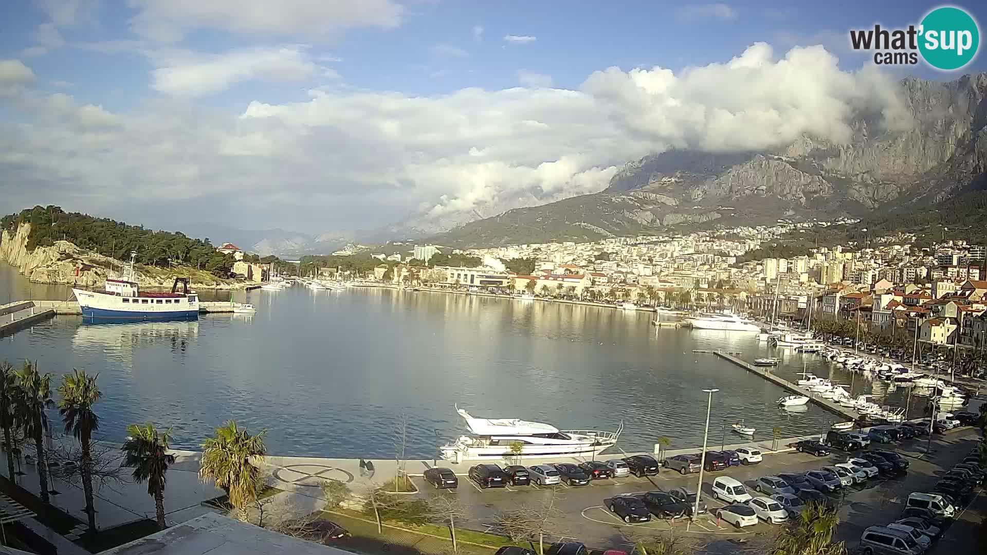 Webcam Makarska promenade de bord de mer