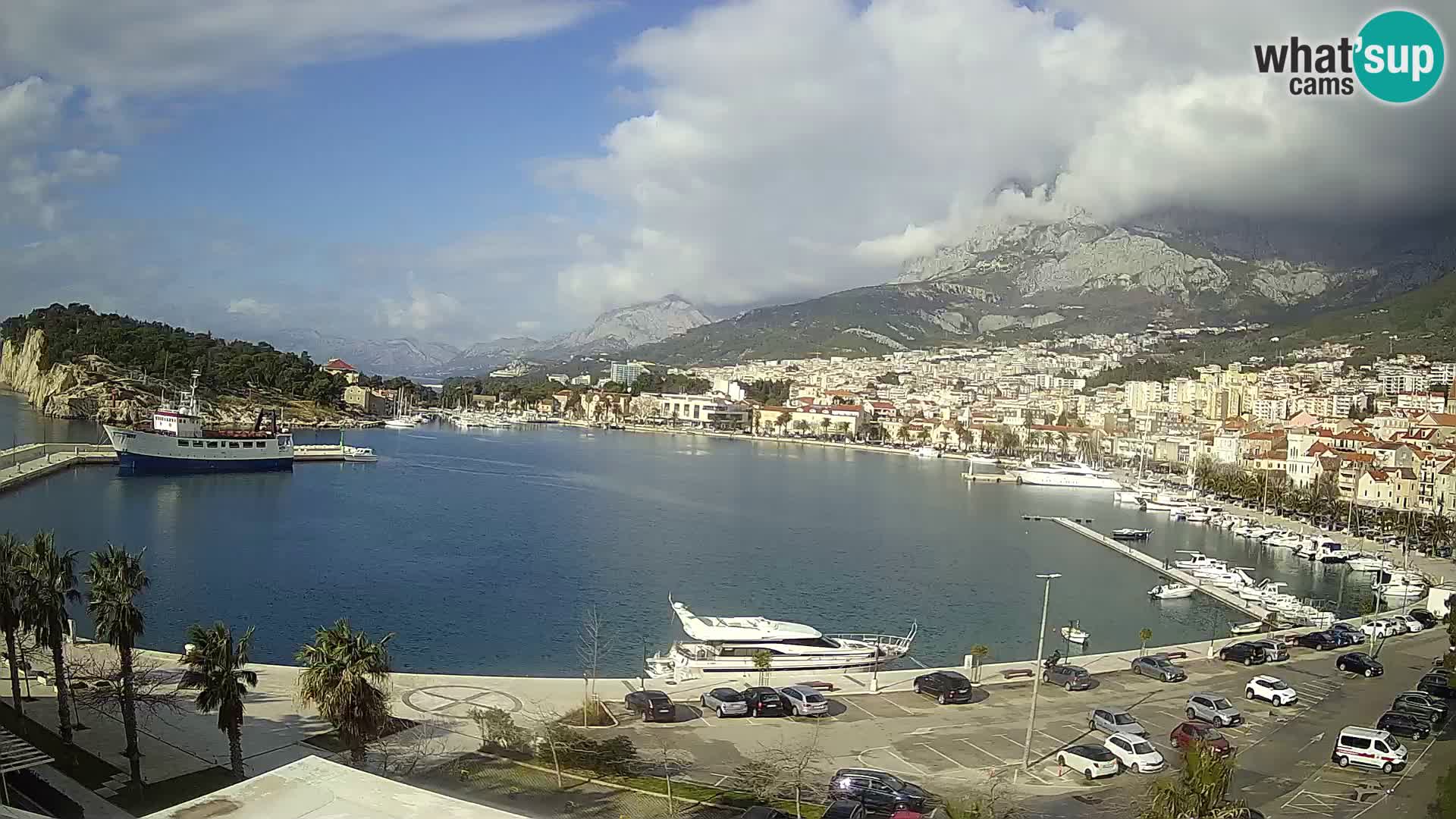 Webcam Makarska promenade de bord de mer