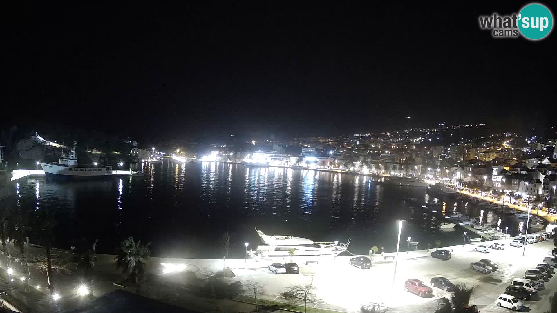 Webcam Makarska promenade de bord de mer