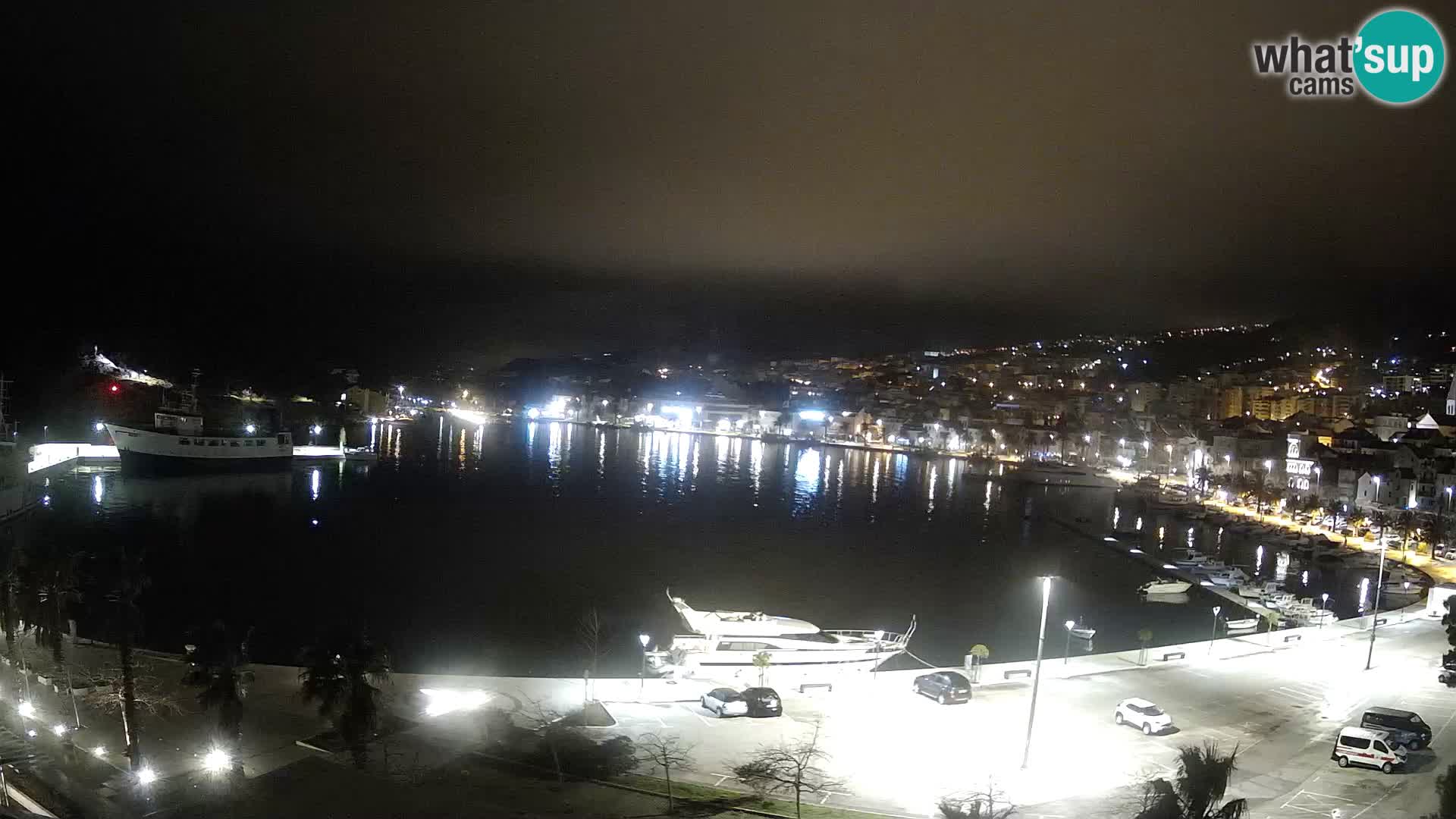 Webcam Makarska promenade de bord de mer