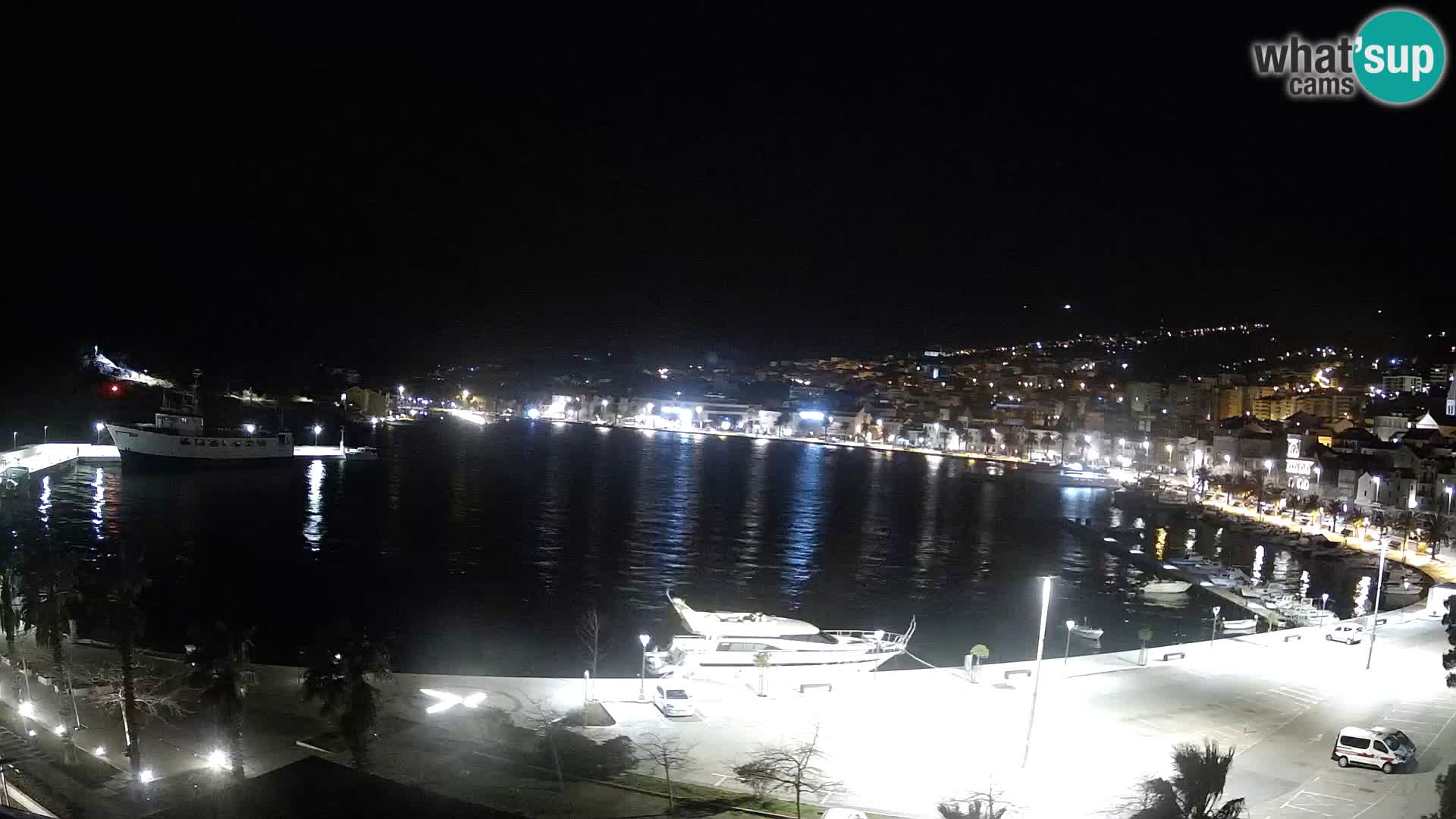 Webcam Makarska promenade de bord de mer