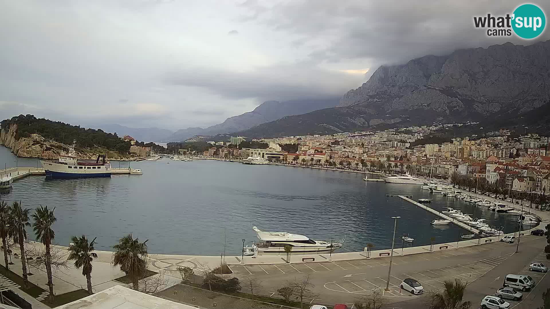 Webcam Makarska promenade de bord de mer