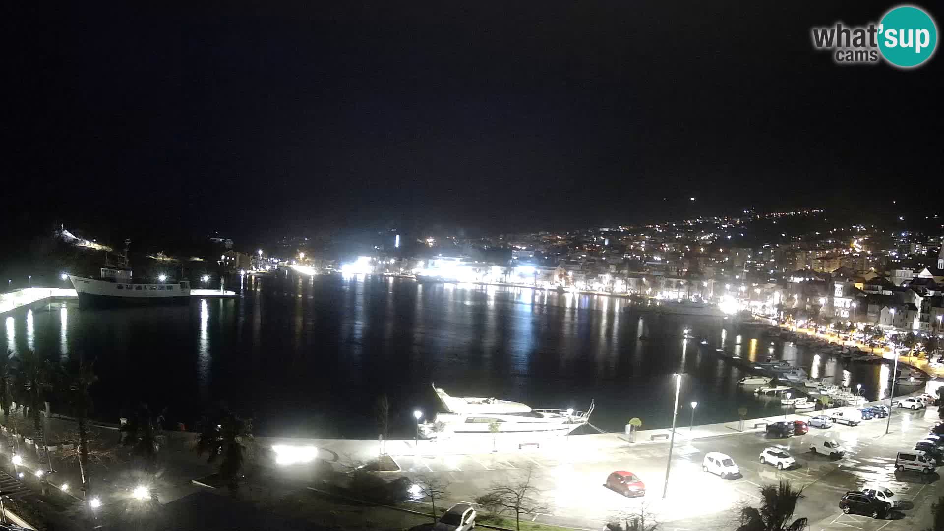 Webcam Makarska promenade de bord de mer