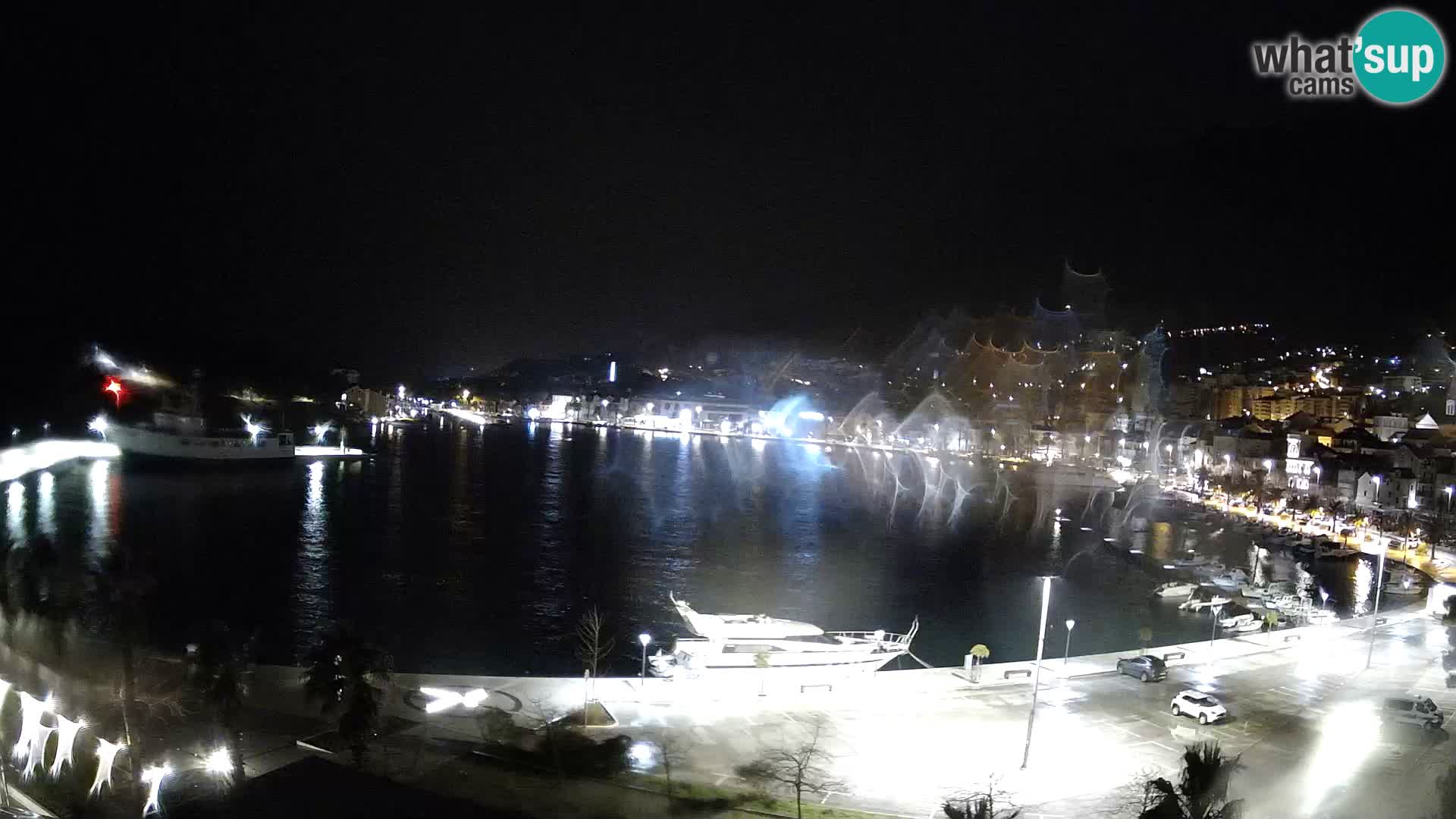 Webcam Makarska promenade de bord de mer