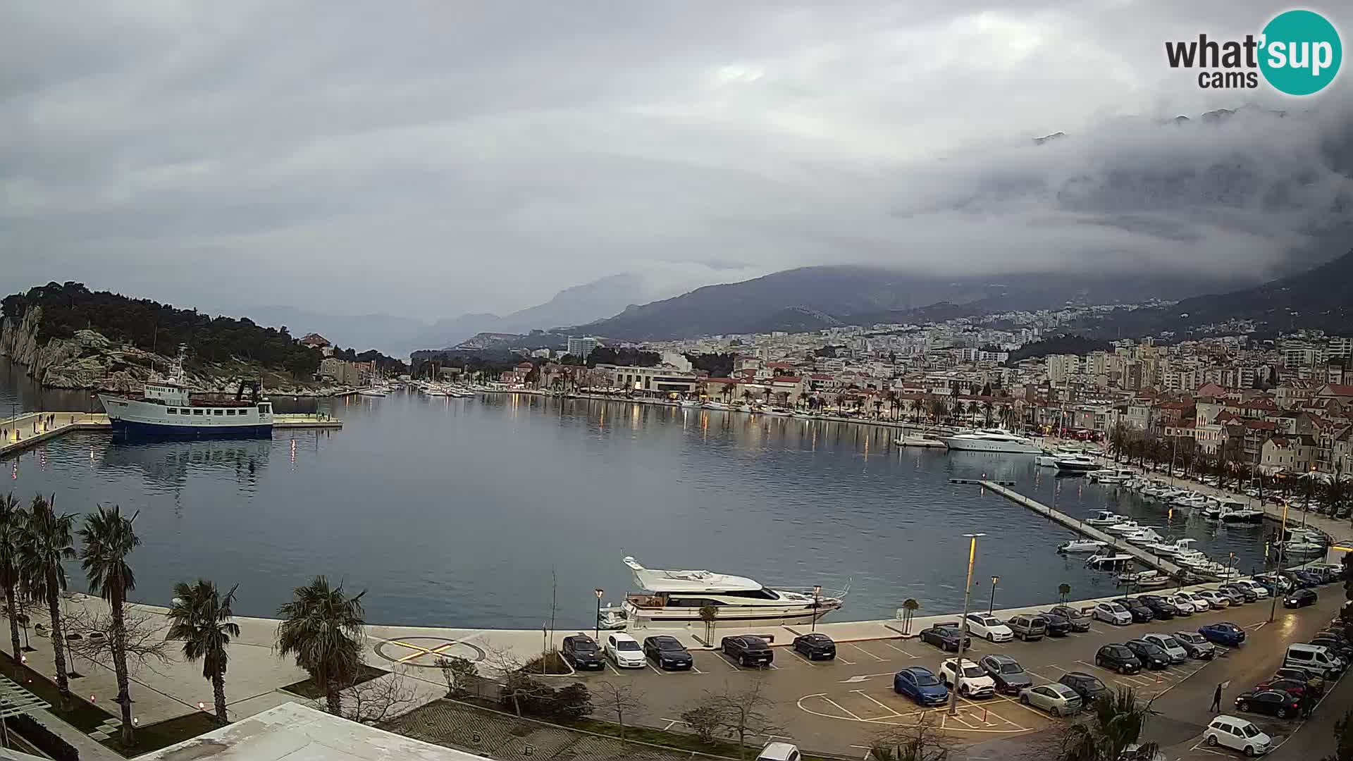 Webcam Makarska promenade de bord de mer