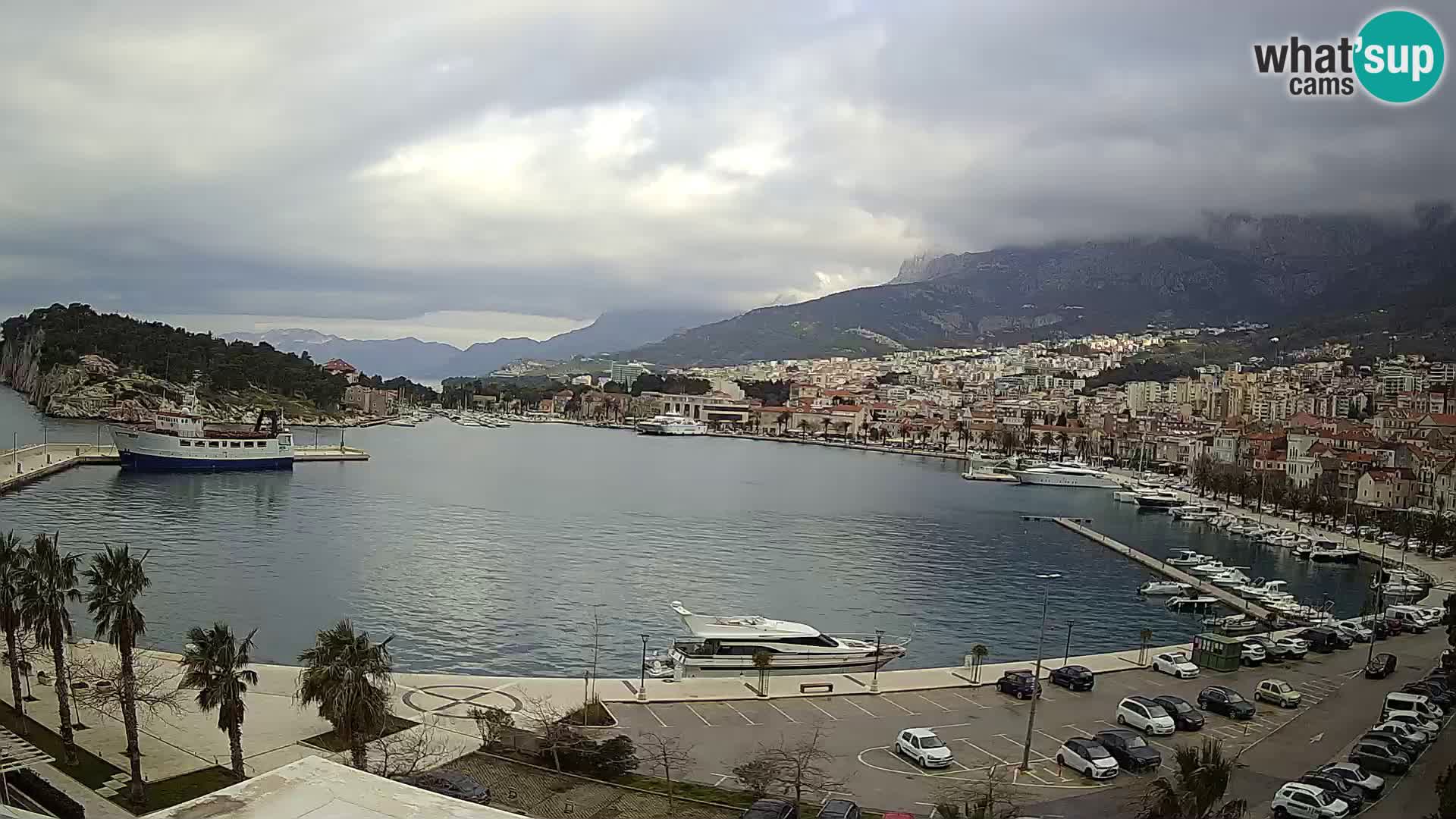 Webcam Makarska promenade de bord de mer