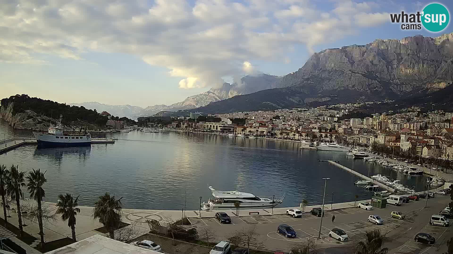 Webcam Makarska promenade de bord de mer