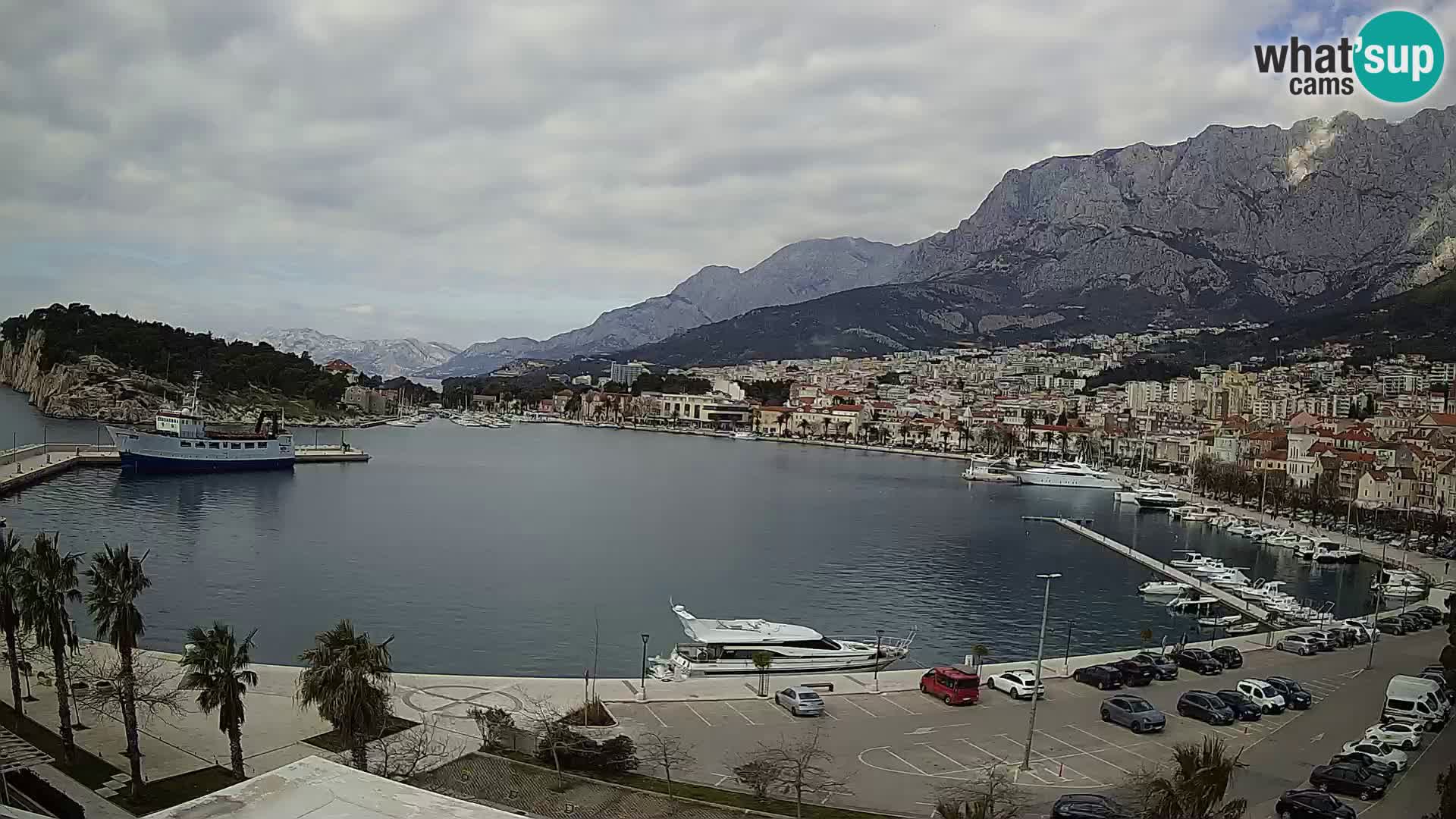 Webcam Makarska promenade de bord de mer