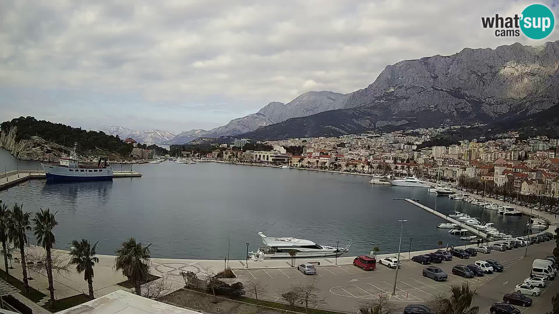 Webcam Makarska promenade de bord de mer