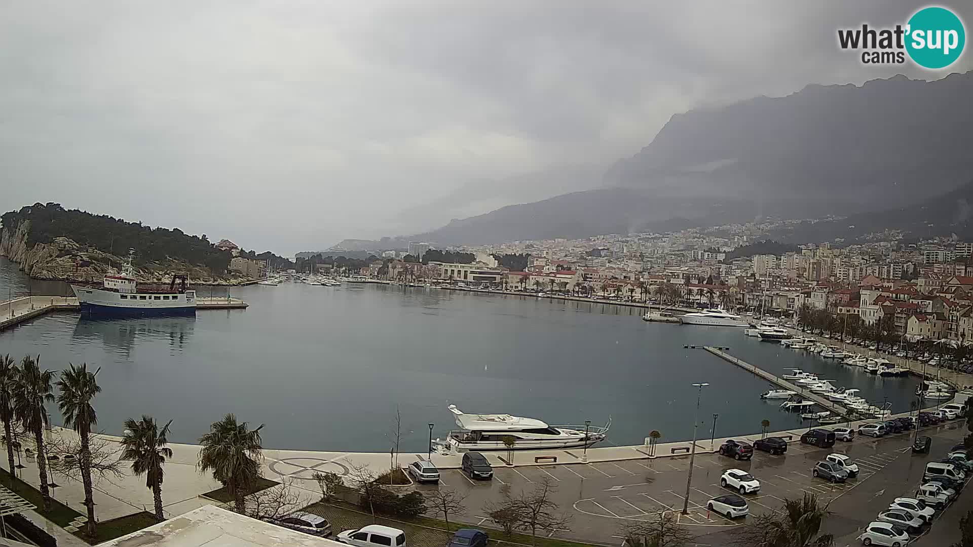 Webcam Makarska promenade de bord de mer