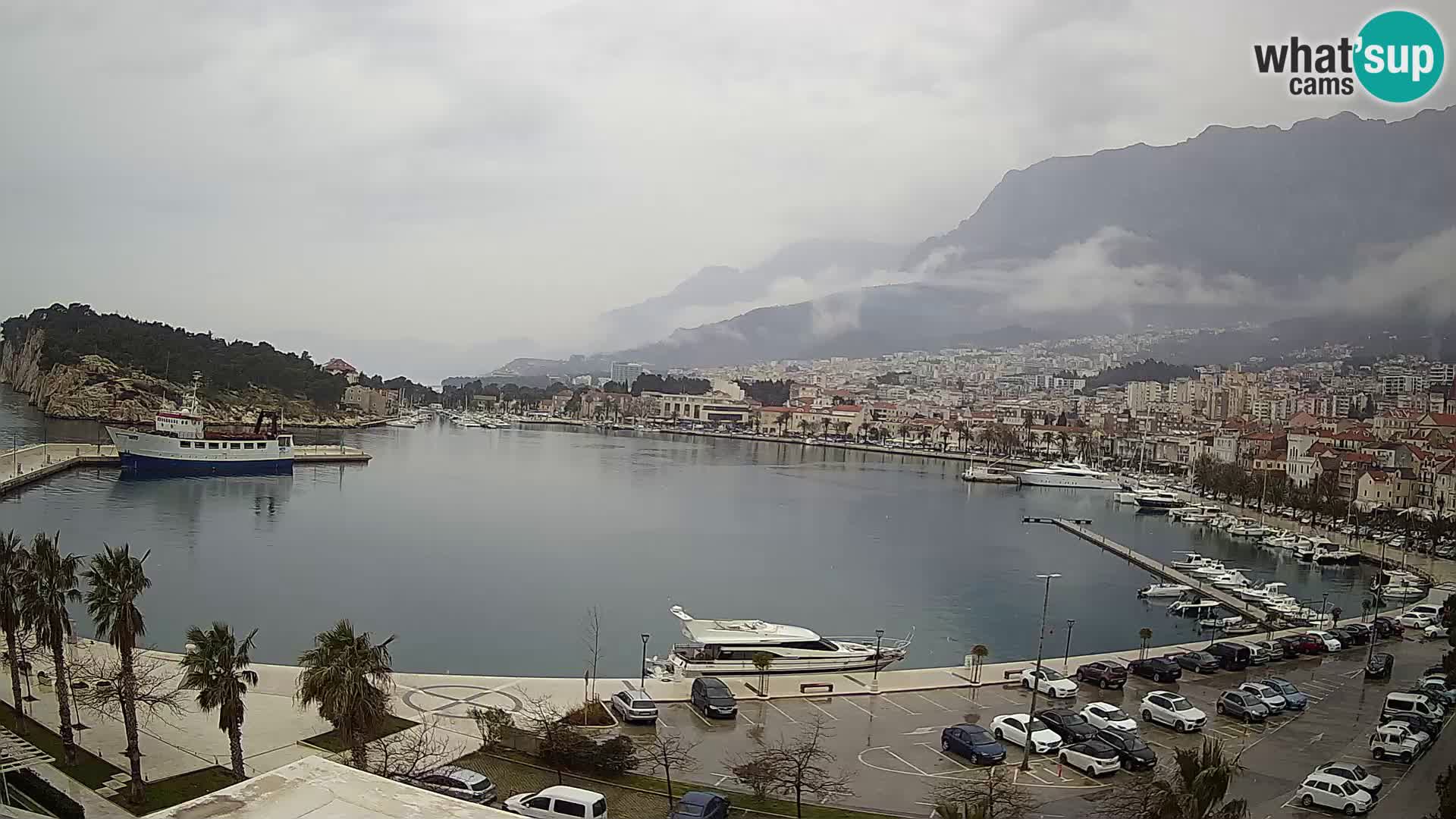 Webcam Makarska promenade de bord de mer