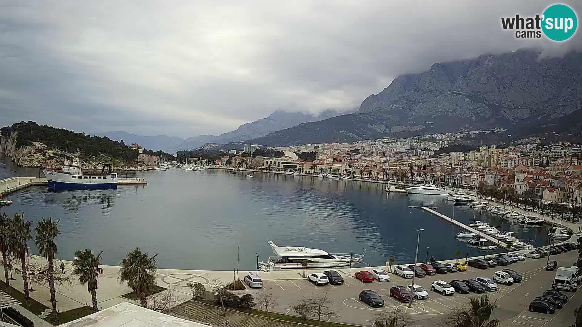 Webcam Makarska promenade de bord de mer