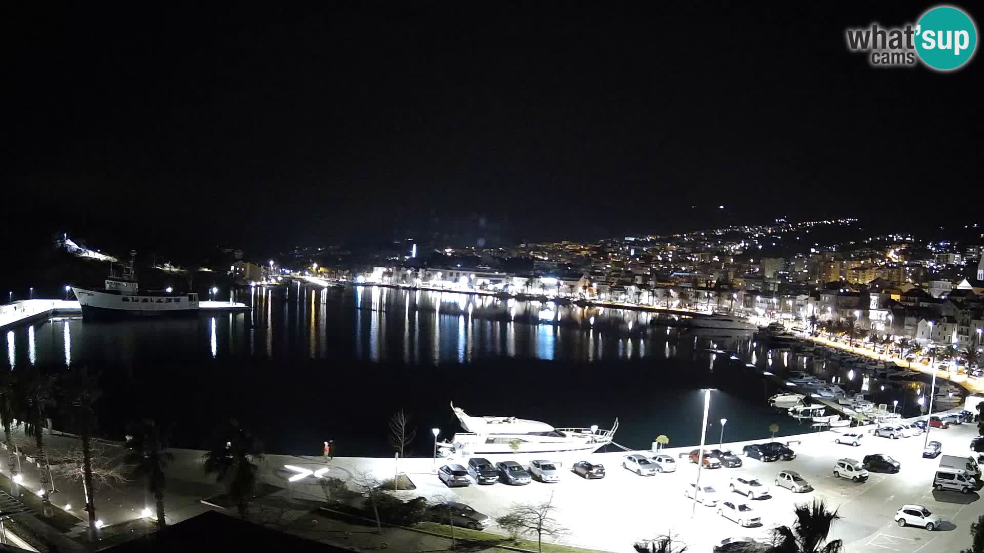 Webcam Makarska promenade de bord de mer