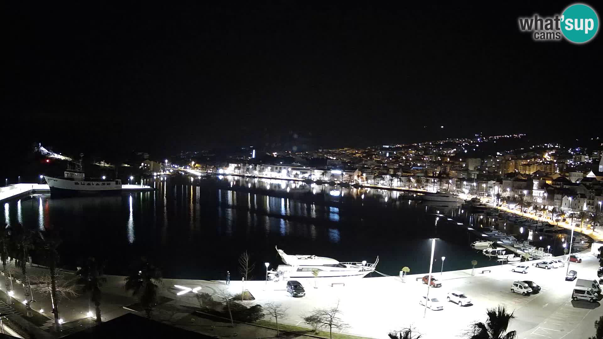 Webcam Makarska promenade de bord de mer