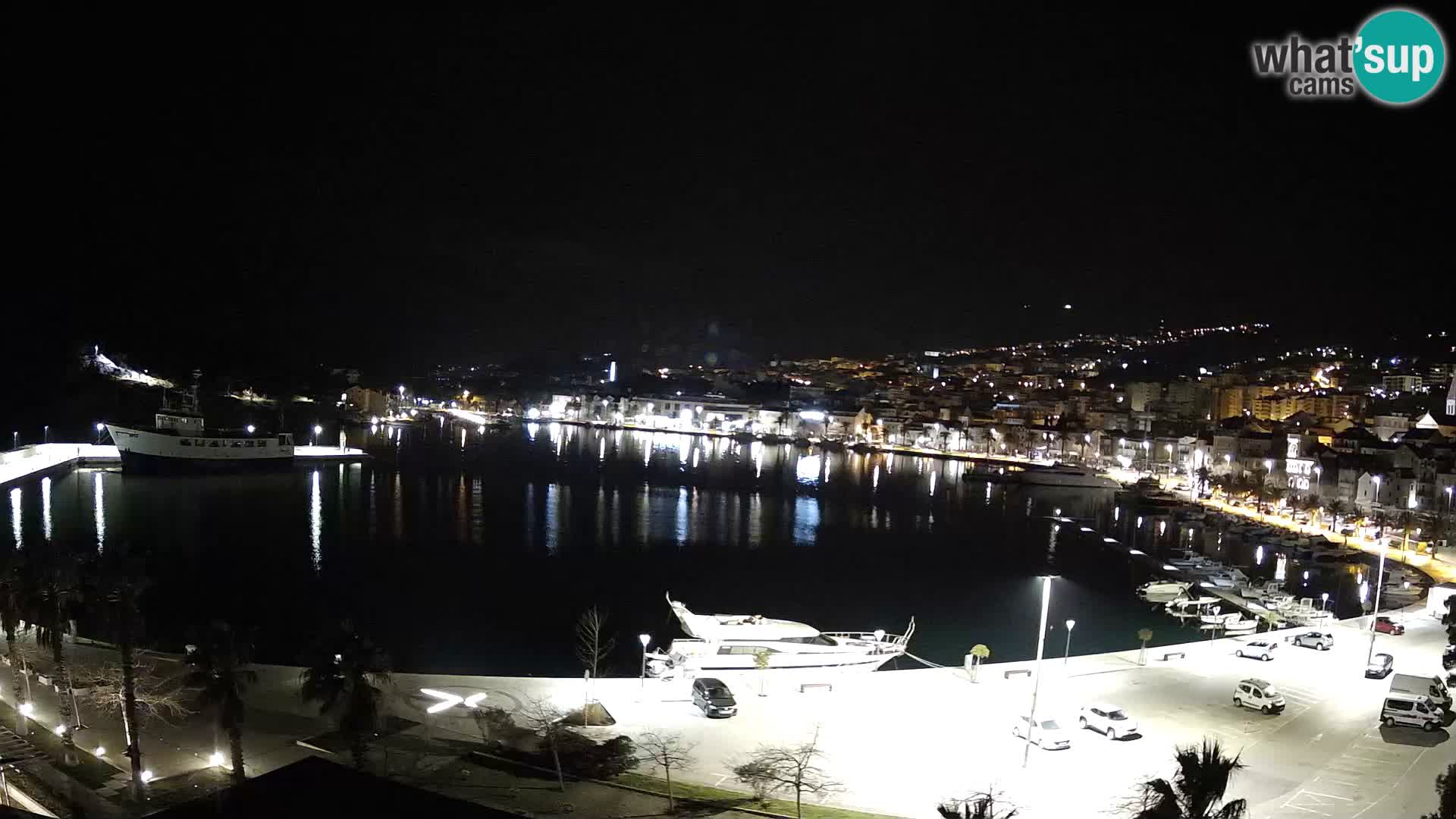 Webcam Makarska promenade de bord de mer