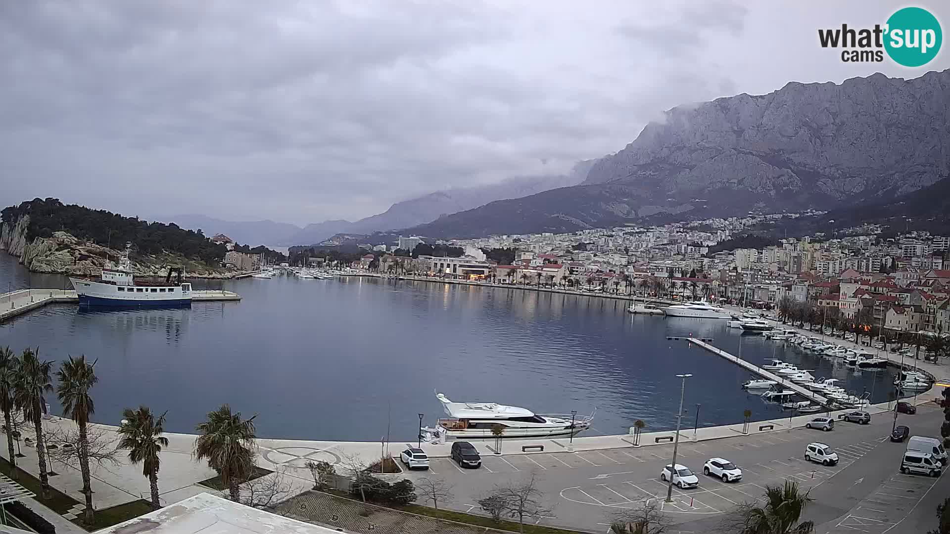 Webcam Makarska promenade de bord de mer