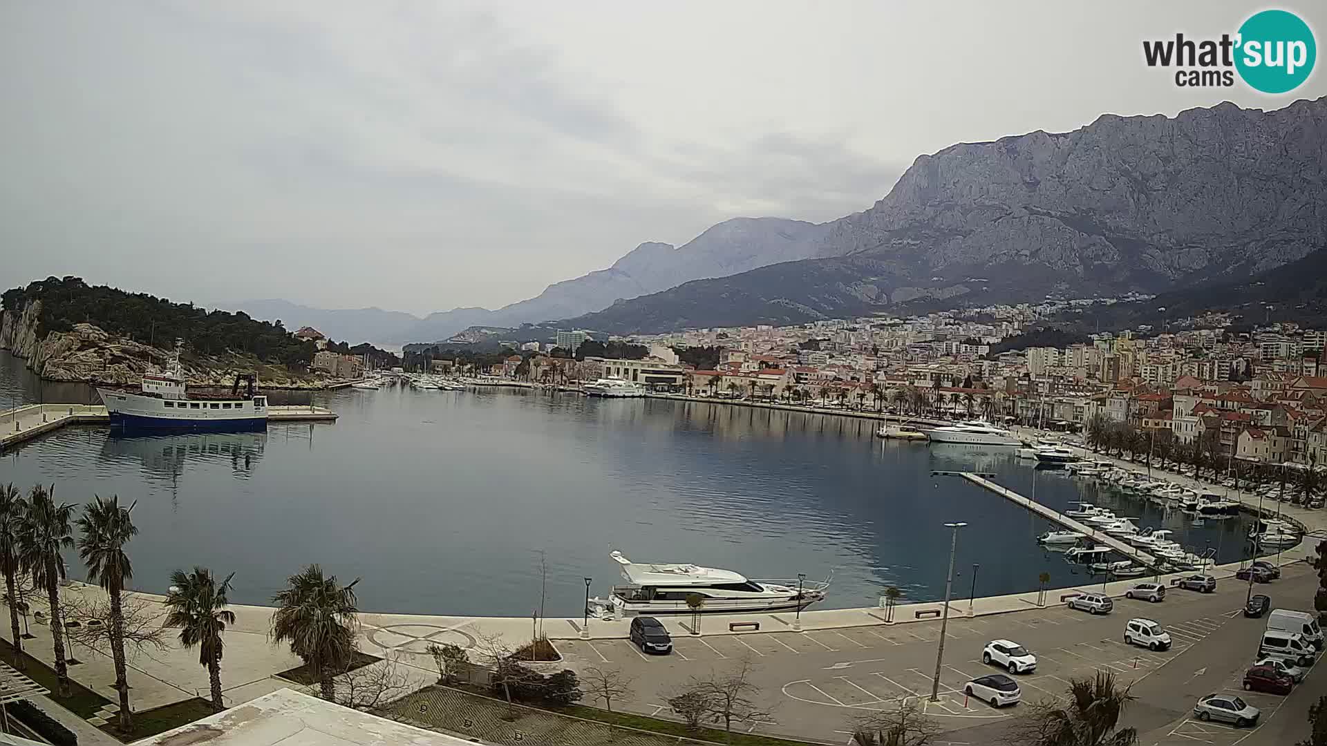 Webcam Makarska promenade de bord de mer