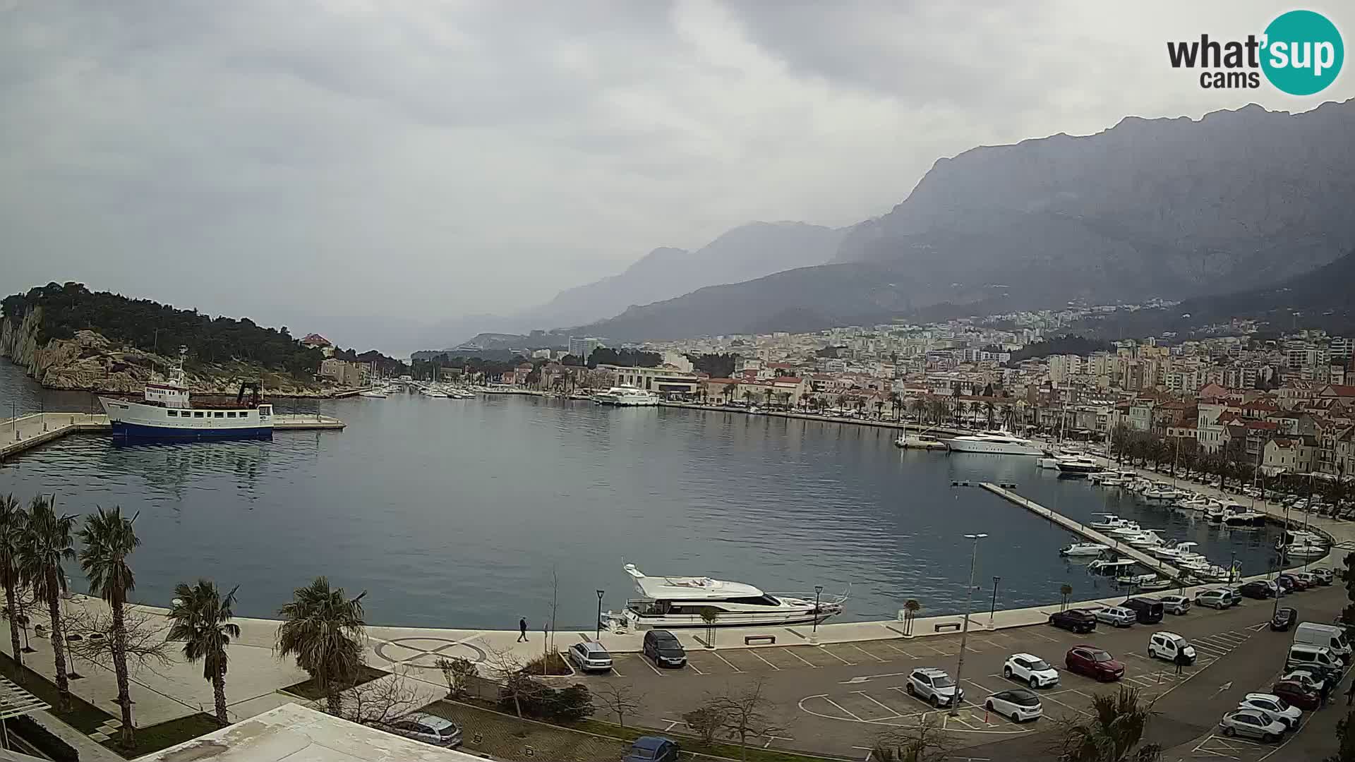 Webcam Makarska promenade de bord de mer