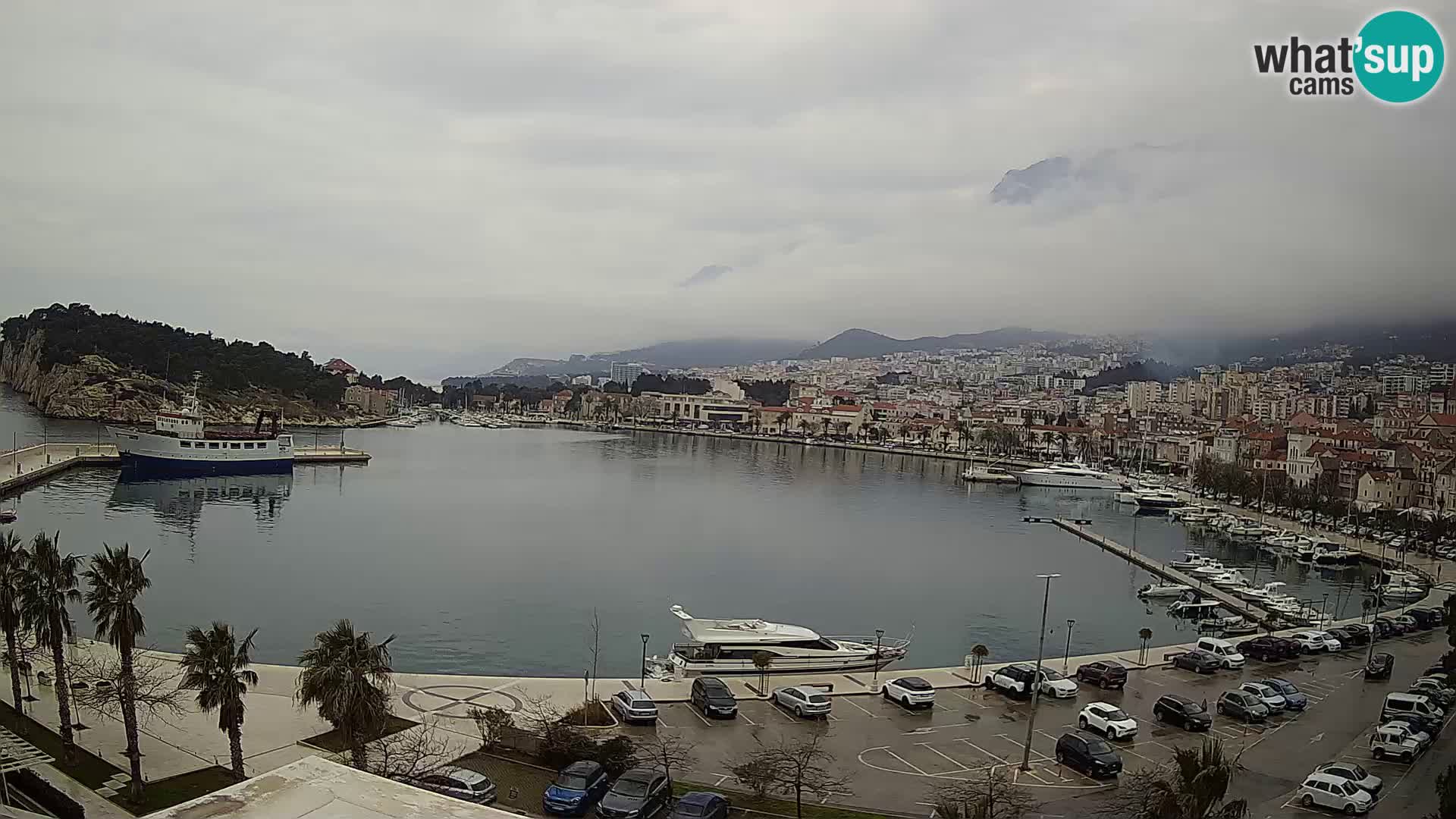 Webcam Makarska promenade de bord de mer