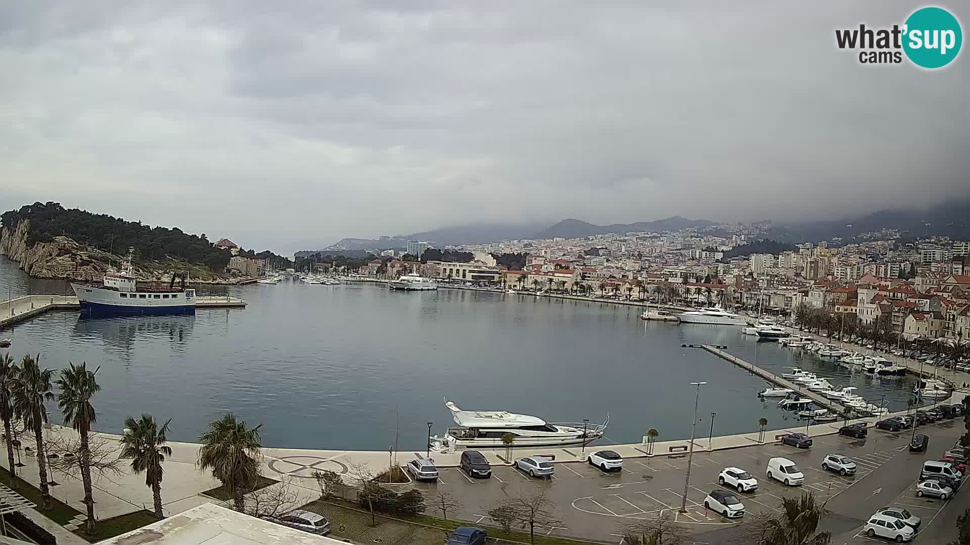 Webcam Makarska promenade de bord de mer