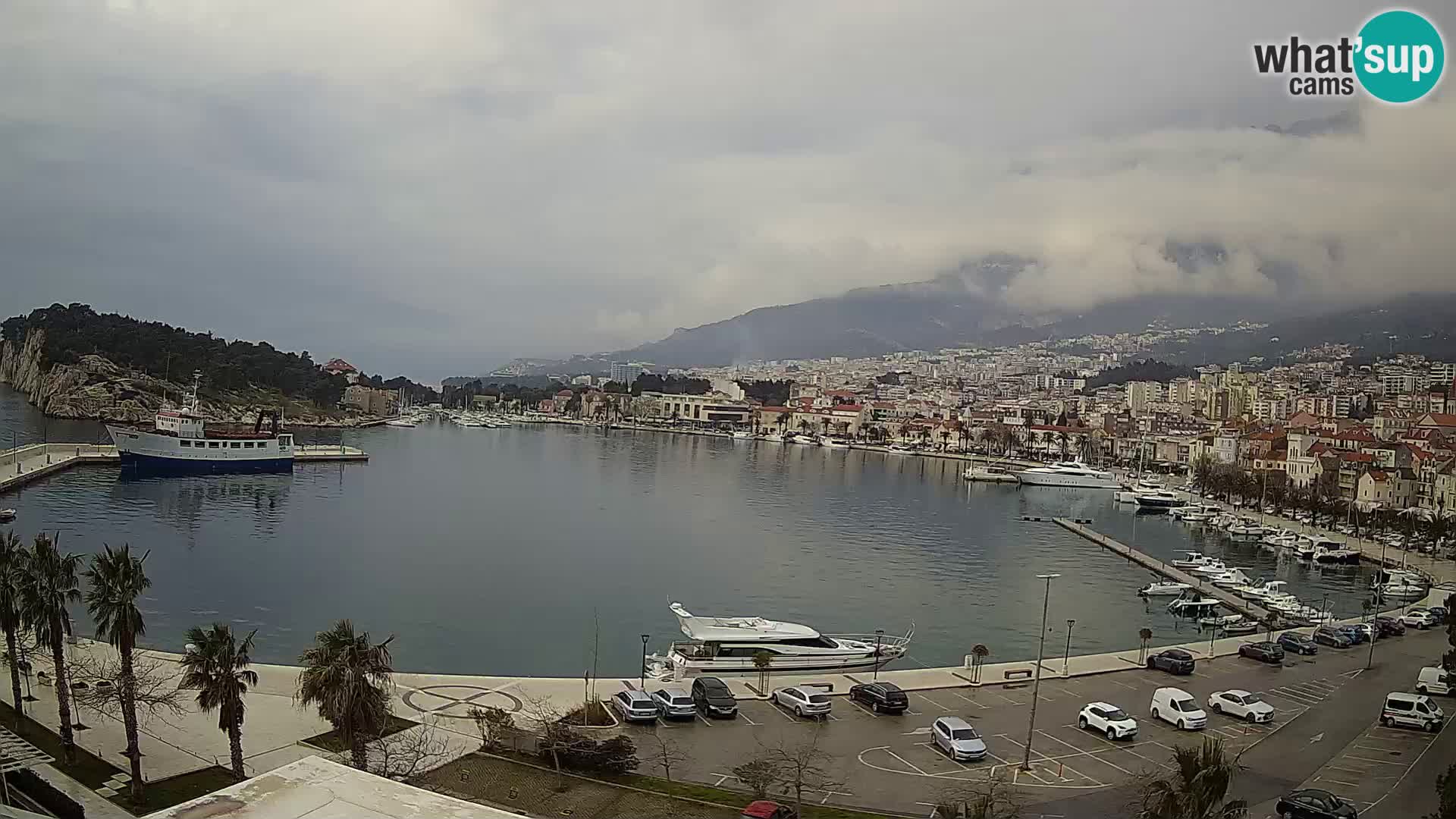 Webcam Makarska promenade de bord de mer