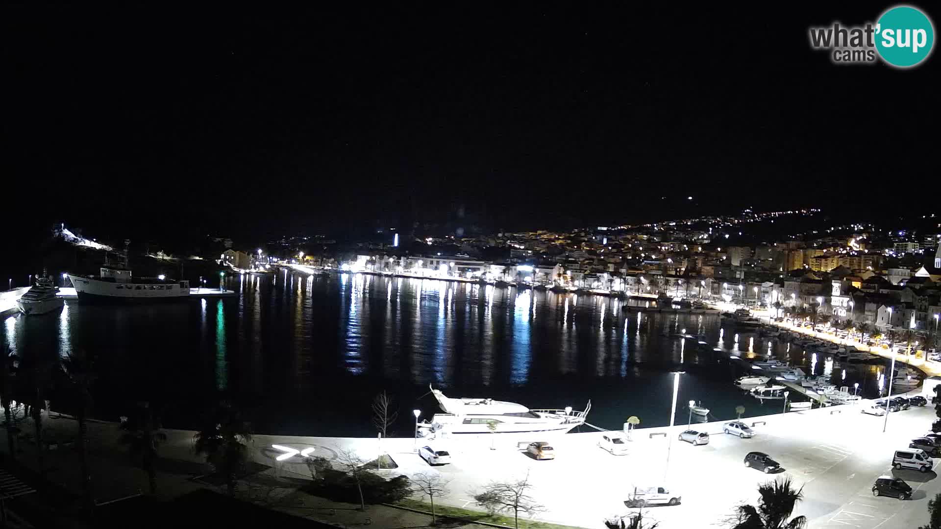 Webcam Makarska promenade de bord de mer