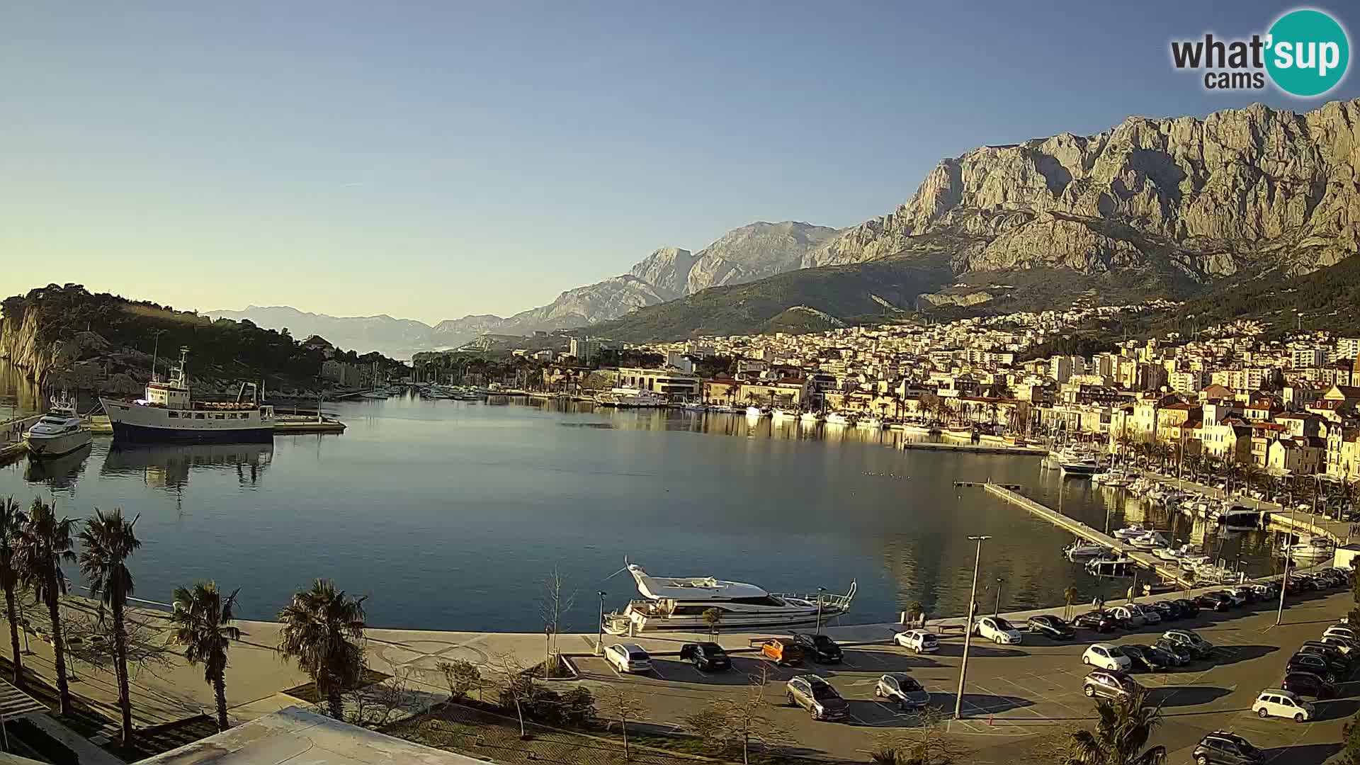 Webcam Makarska promenade de bord de mer