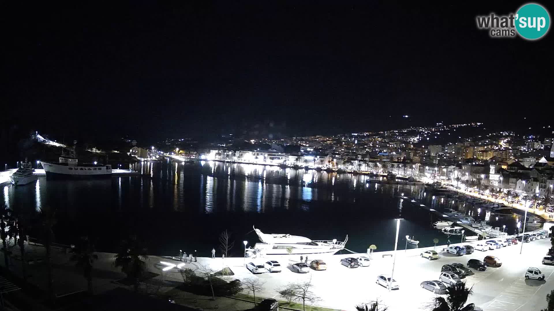 Webcam Makarska promenade de bord de mer