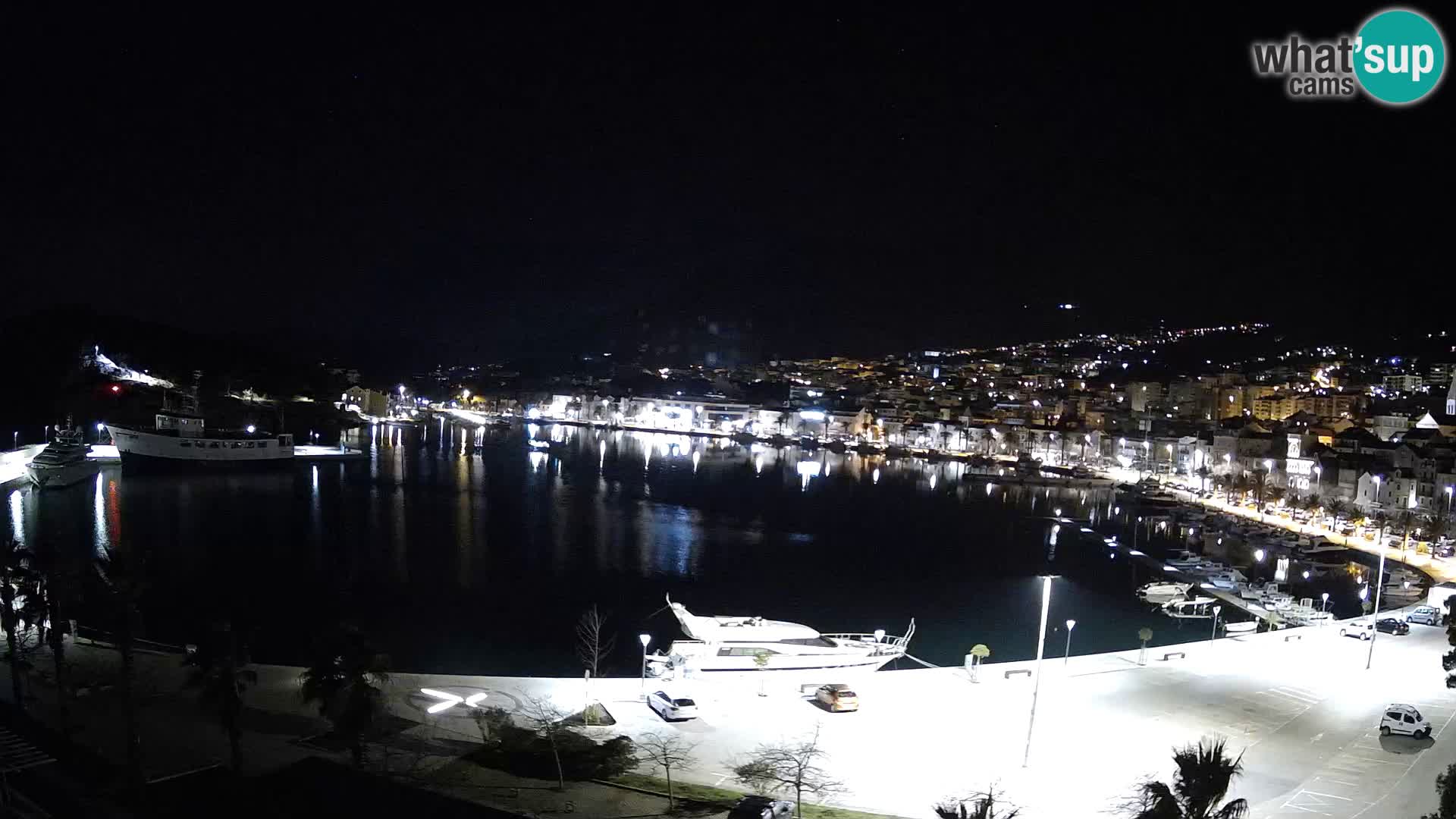 Webcam Makarska promenade de bord de mer